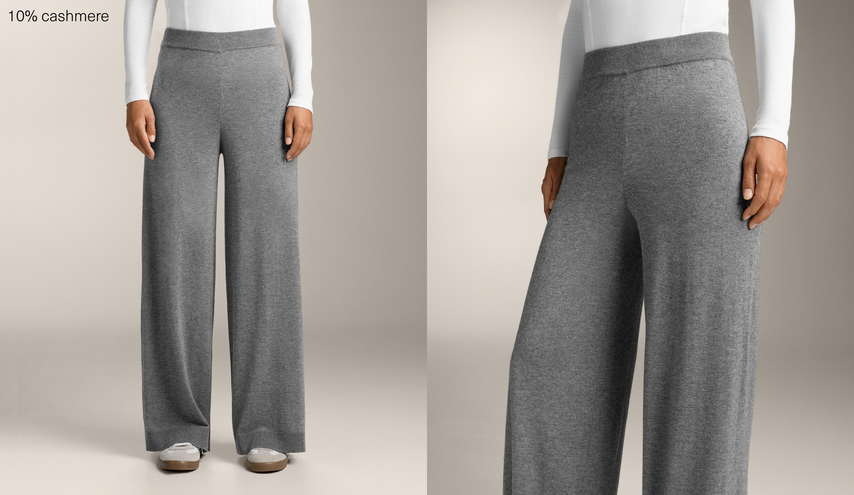 Pantalón recto punto 10% cashmere