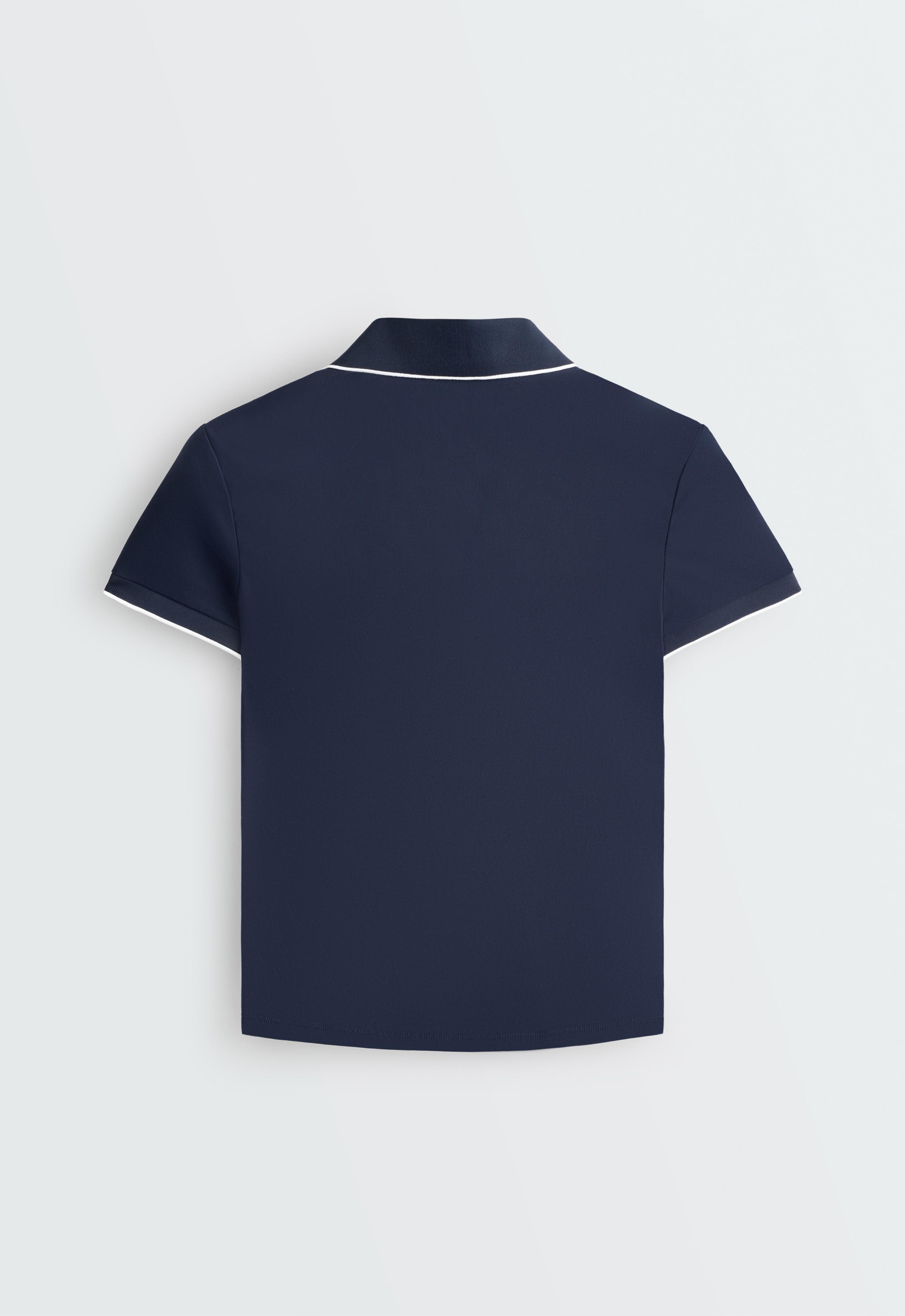 Short-sleeved Comfortlux polo shirt — NAVY BLUE