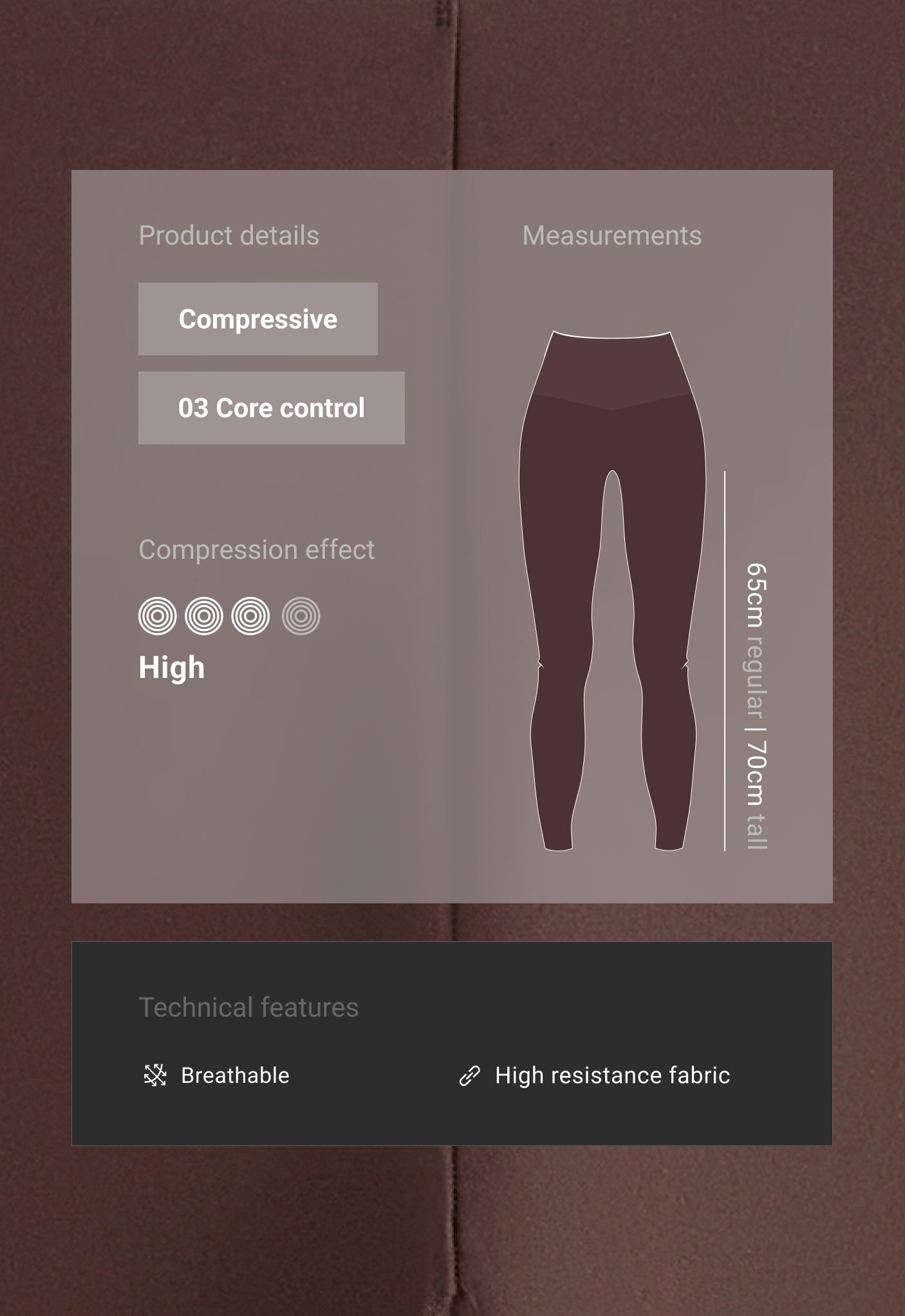 Compressive high-rise core-control ankle-length leggings Compressive high-rise core-control ankle-length leggings