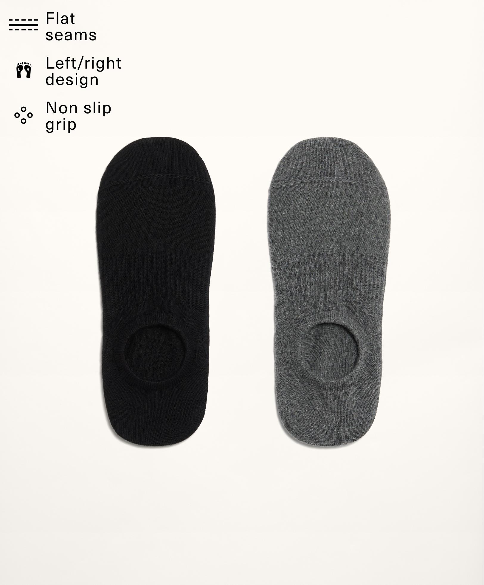 2 paires de chaussettes de yoga et pilates en mélange de coton