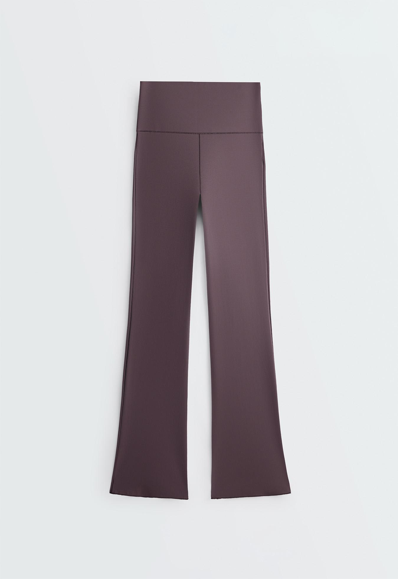 Perfect-adapt high-rise flare trousers — Purplish brown