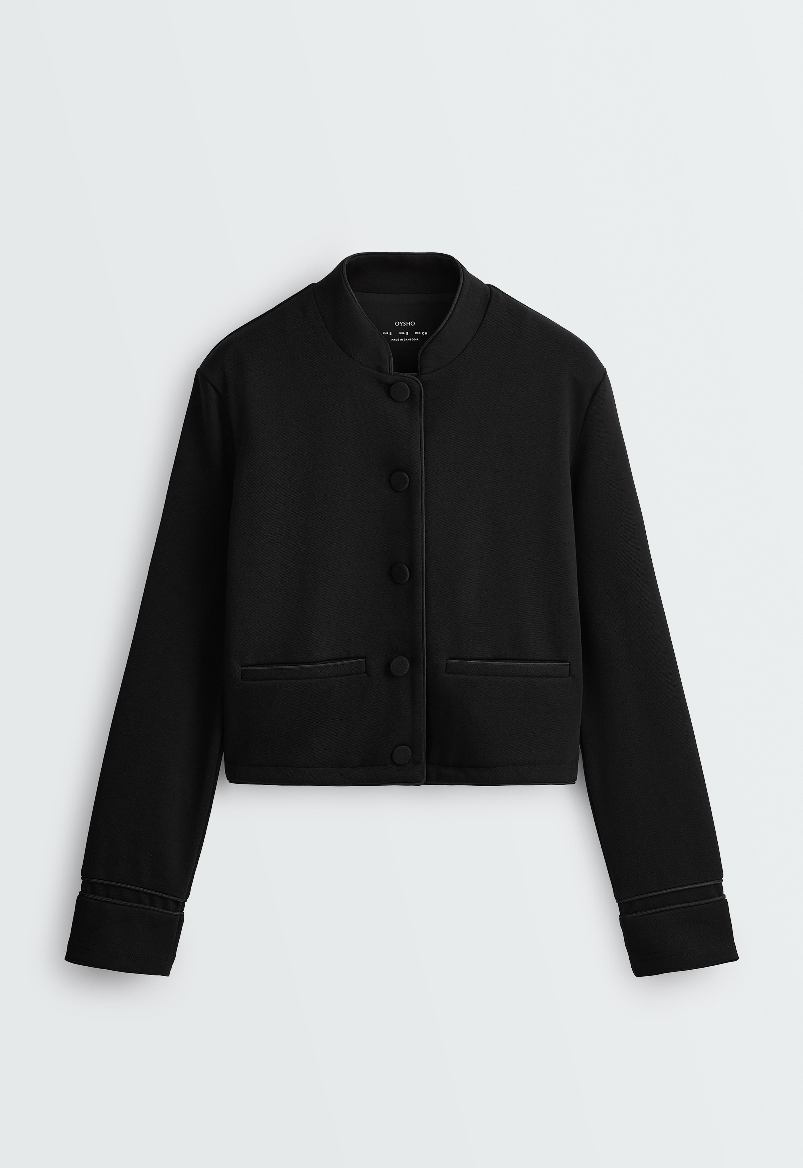 Chaqueta cuello smoking con algodón