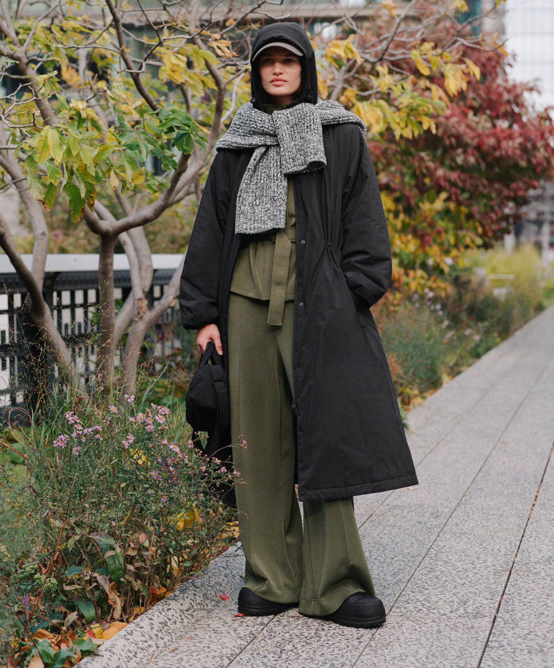 Total look super high rise con modal brushed verde