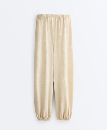 Modal blend striped trousers — PALE ECRU 9