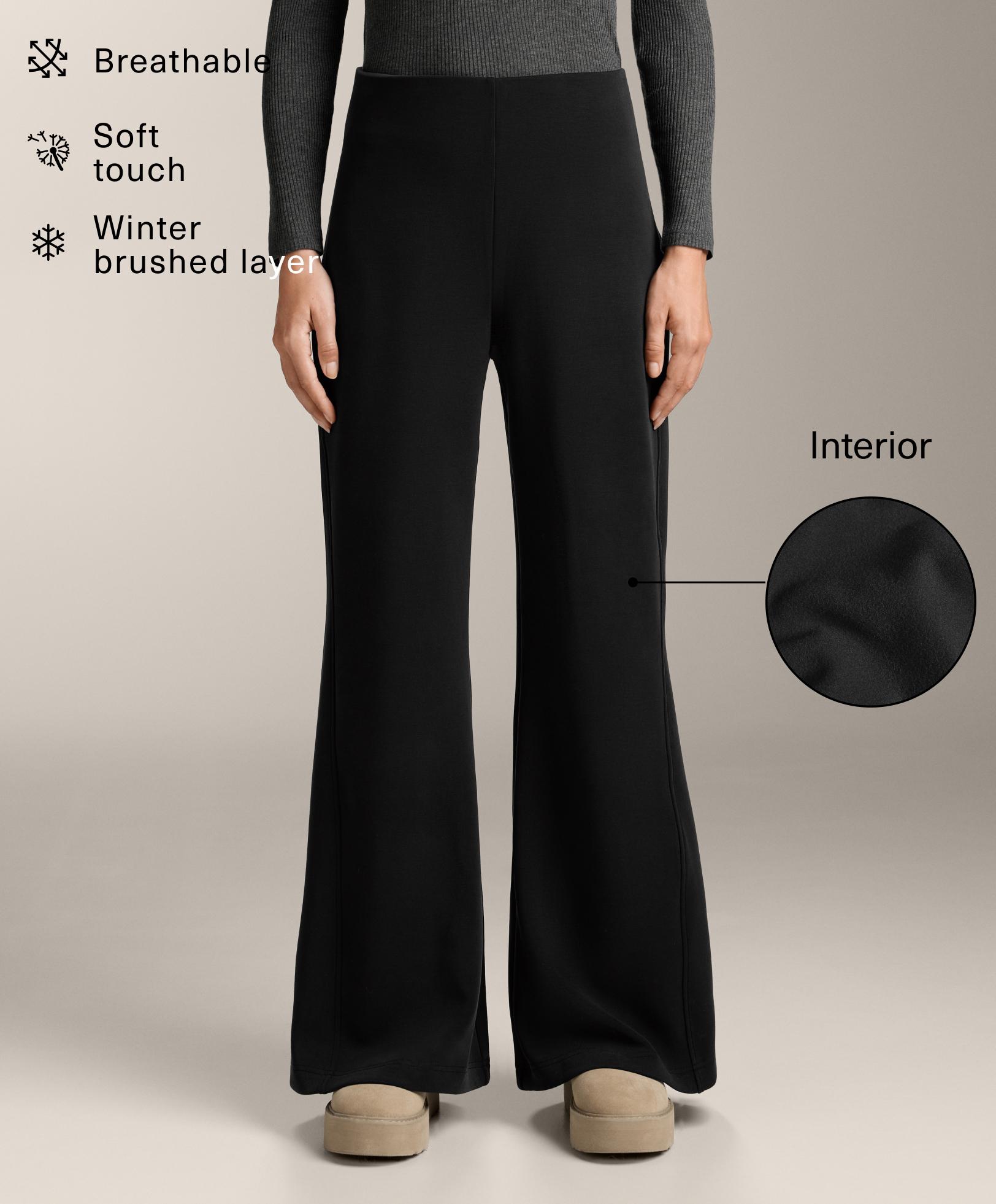 Super high-rise flare trousers with brushed modal - Sale Super high-rise flare trousers with brushed modal - Sale