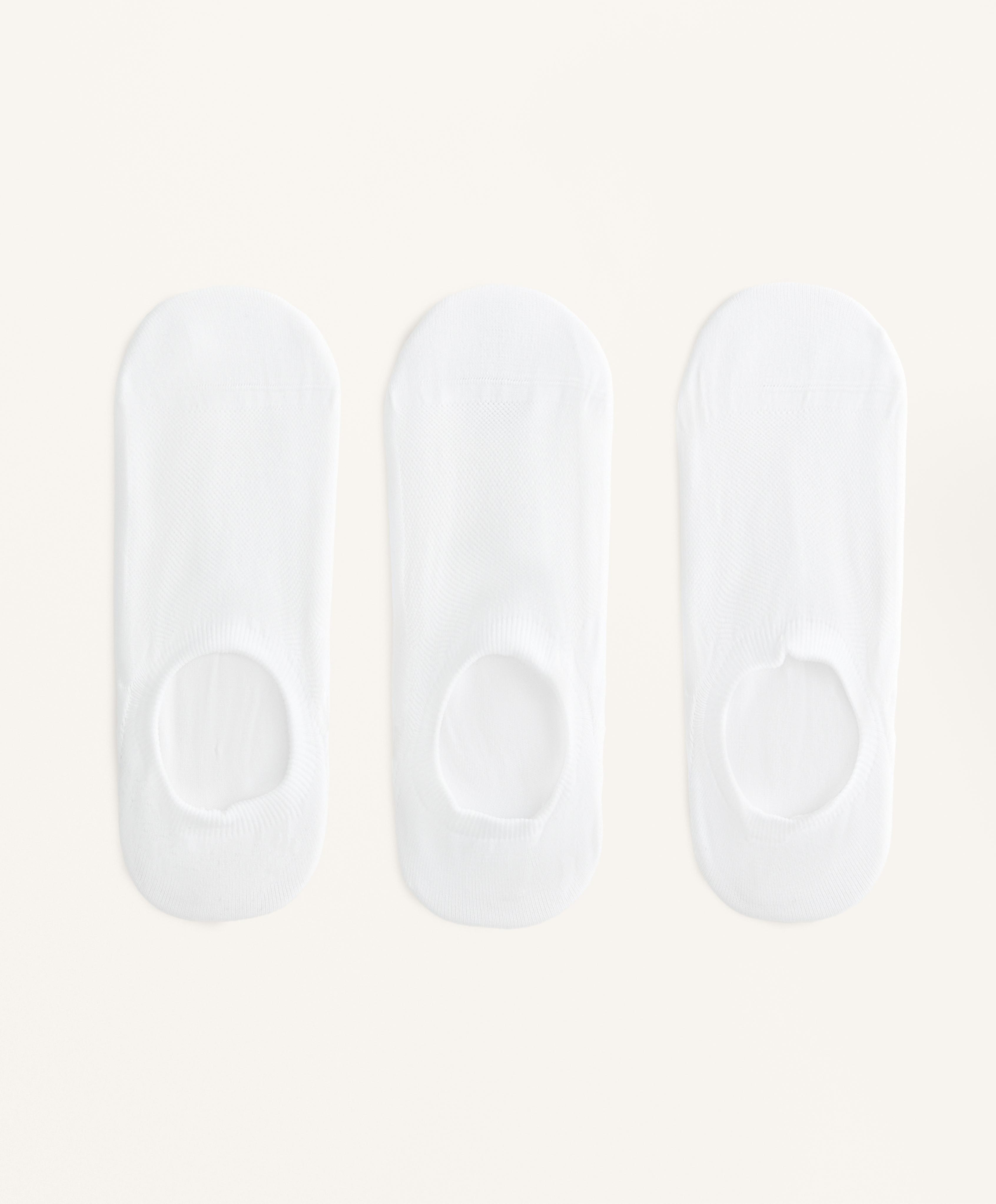 3 pairs of high-cut invisible polyamide blend sports trainer socks