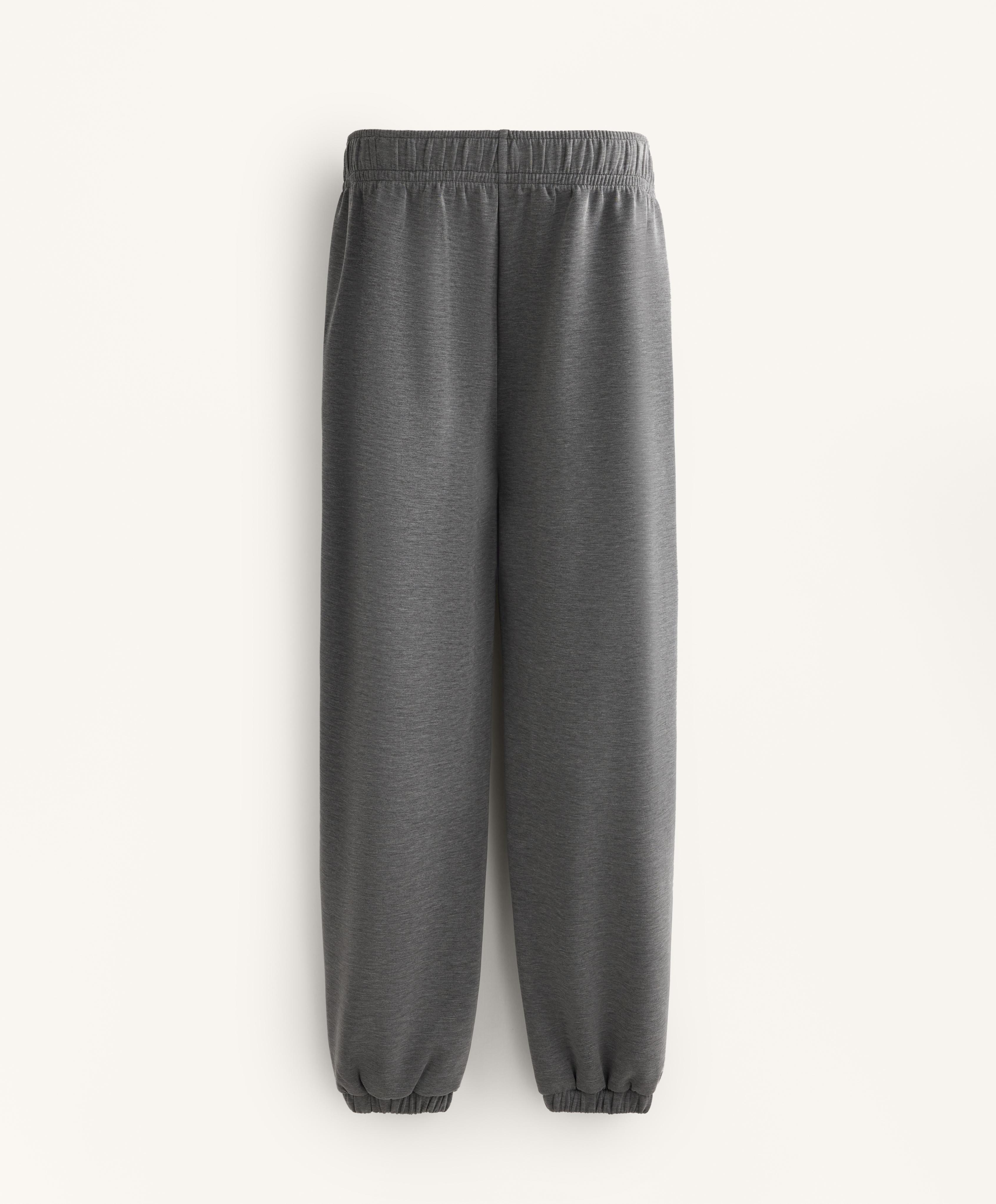 Brushed marl modal joggers — ASPHALT GREY