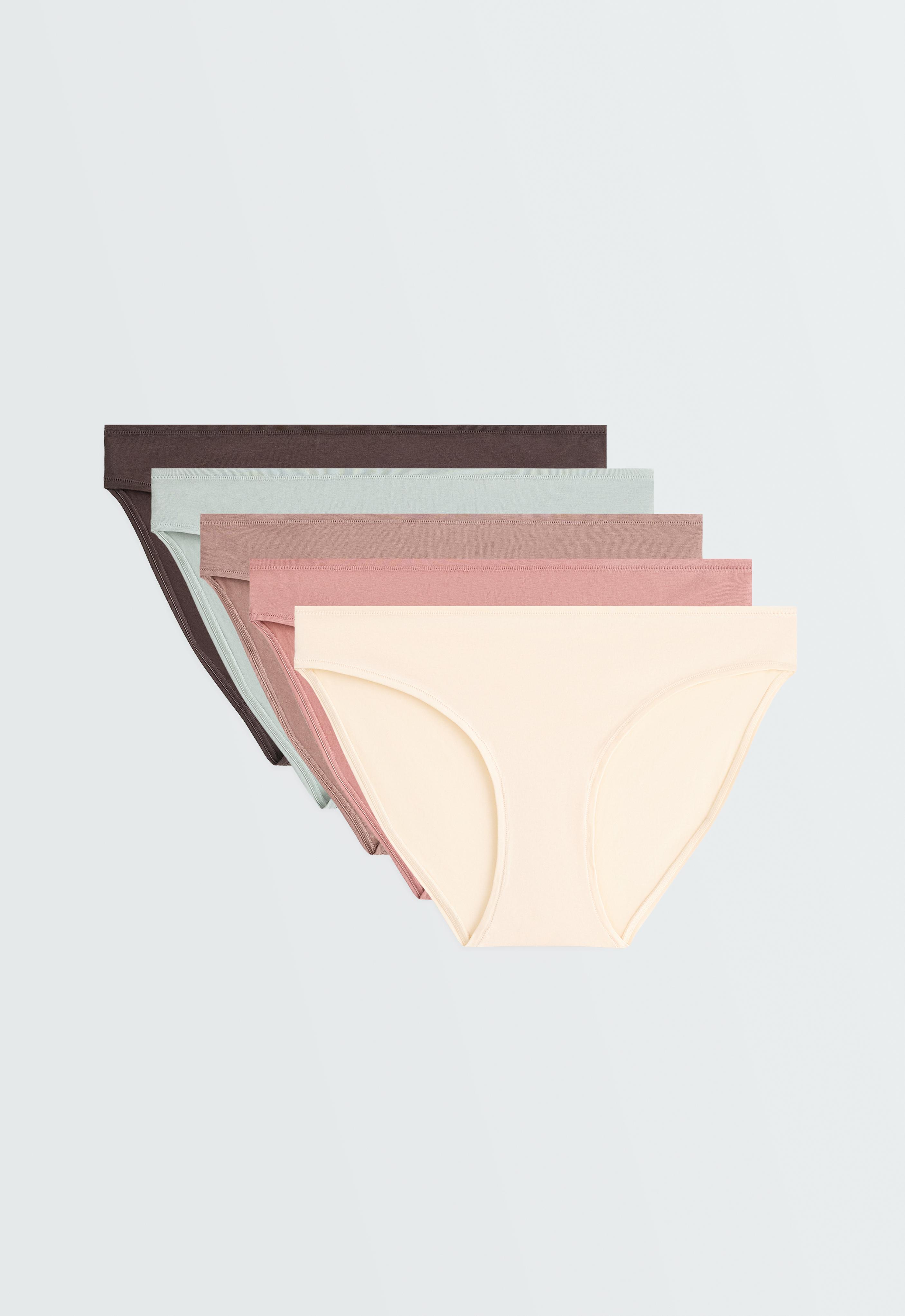 5 cotton blend classic briefs — ROSETTE BLUSH