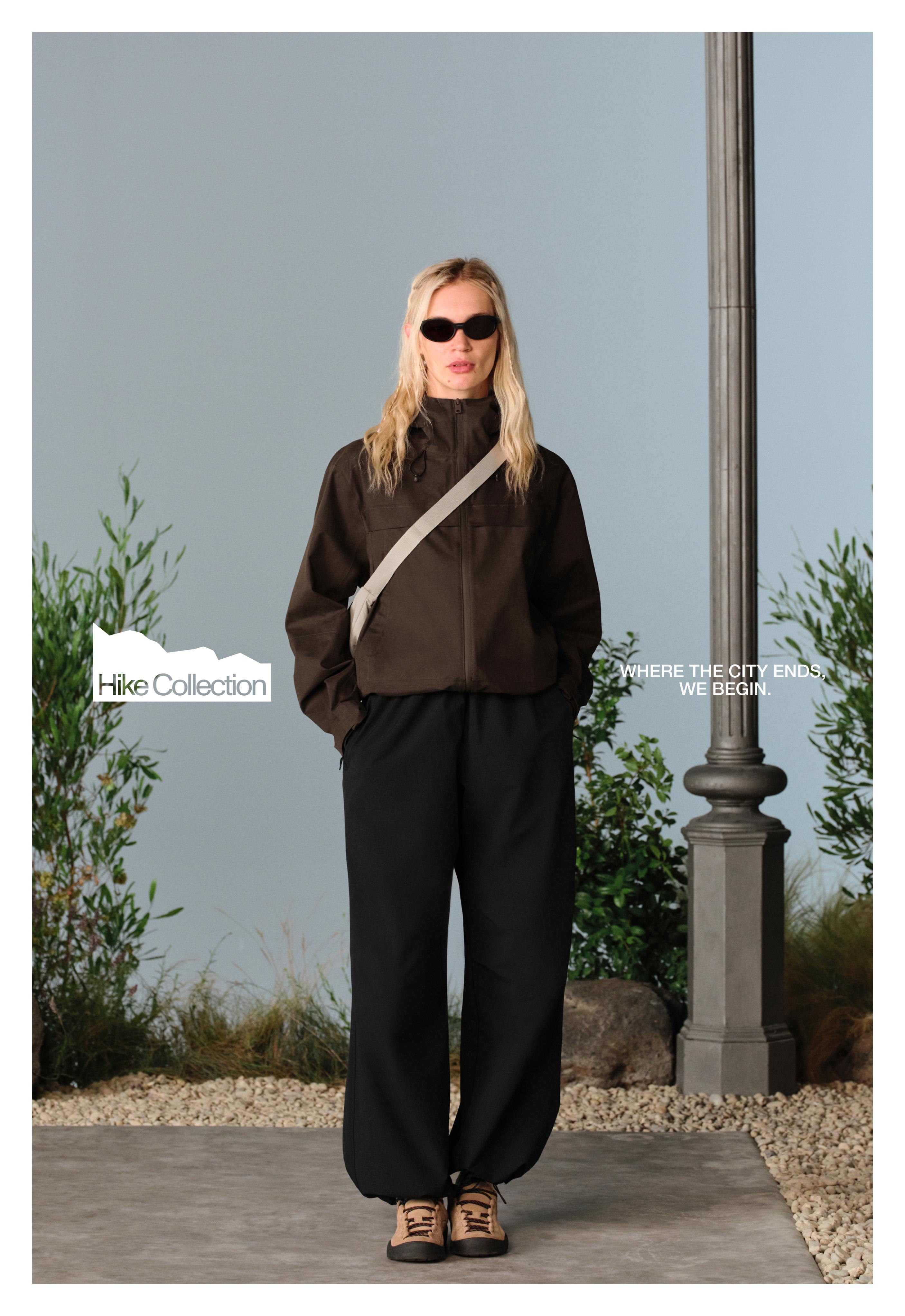 Adjustable technical wide-leg trousers