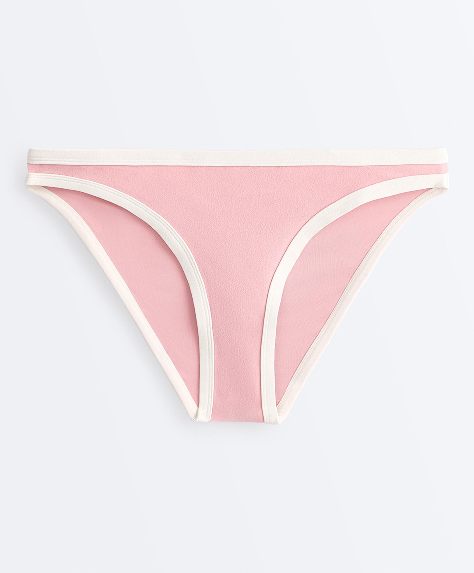 Contrast trim classic bikini briefs — PINK