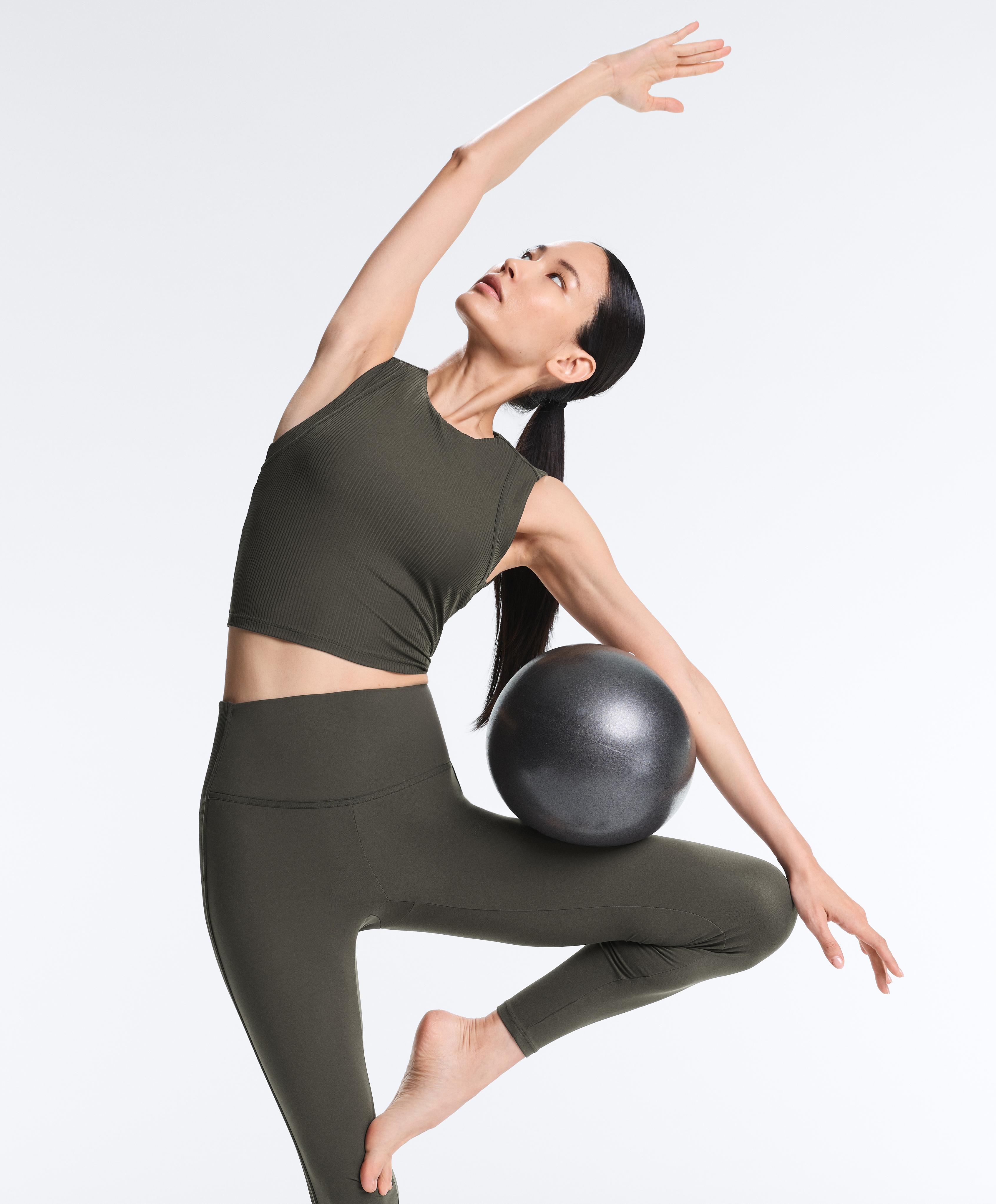 Sleeveless Rib Comfortlux Tank Top — GREEN
