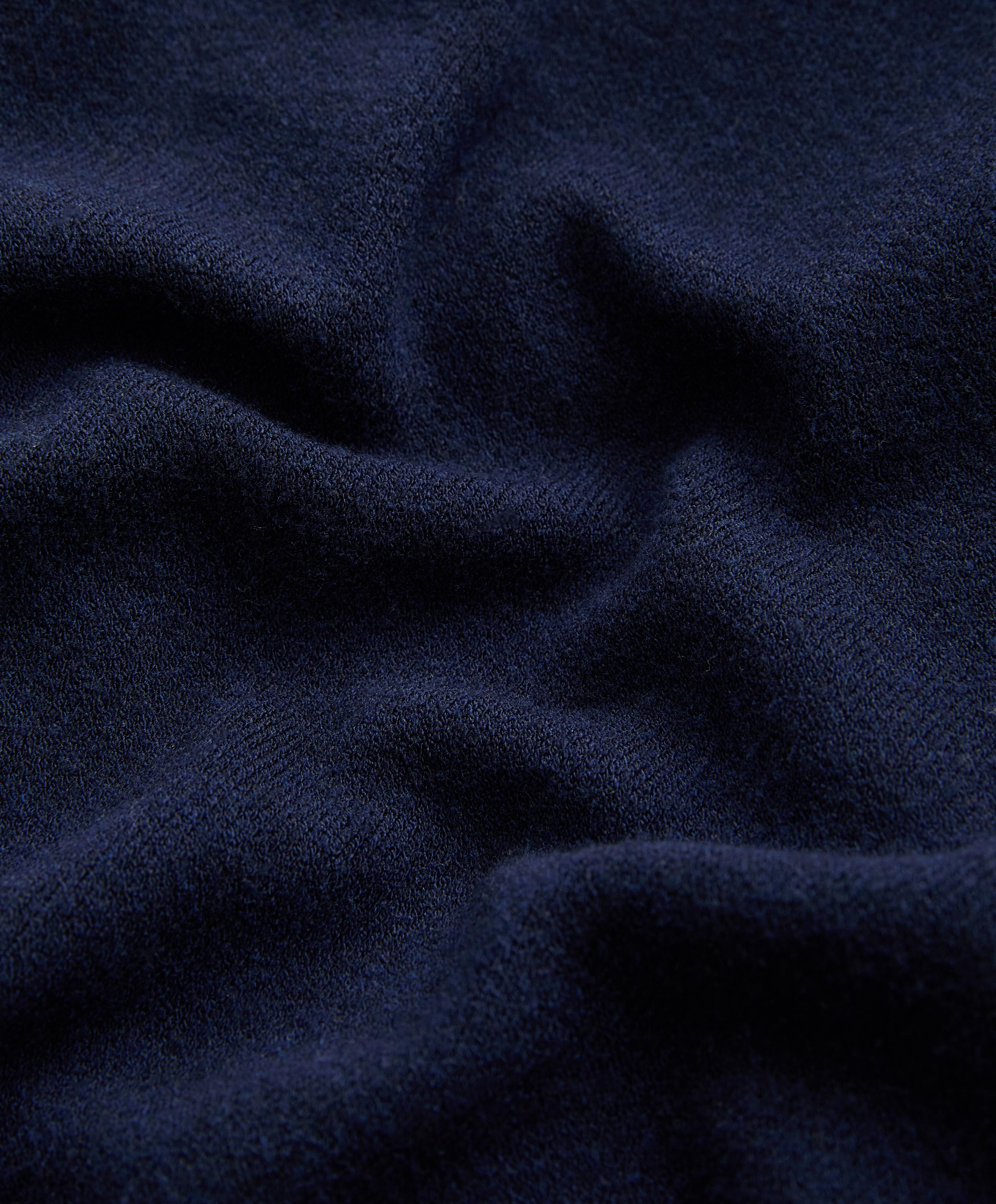 Half-zip high-neck jumper — NAVY BLUE