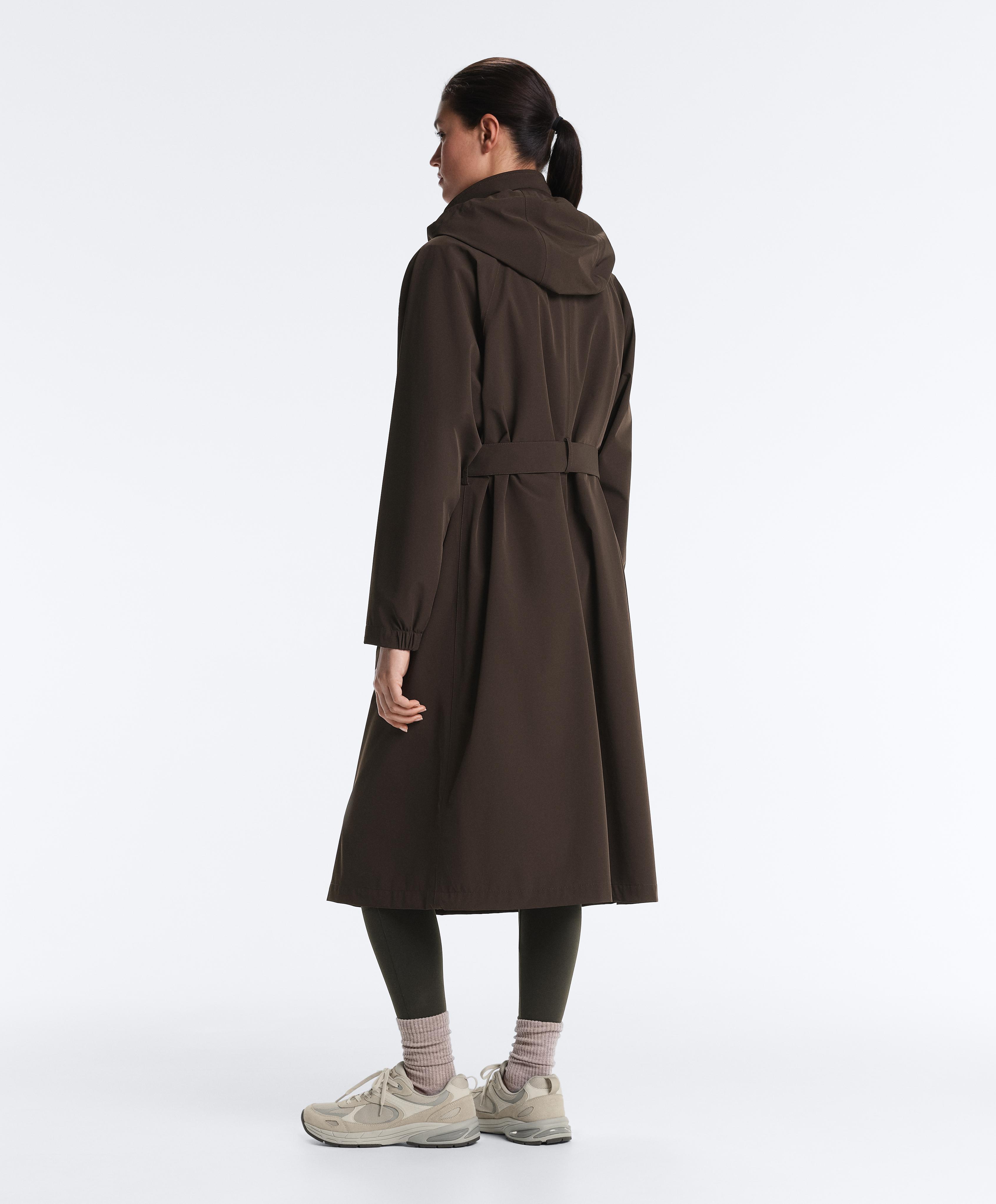 Long extra lightweight 10k waterproof jacket — BROWN