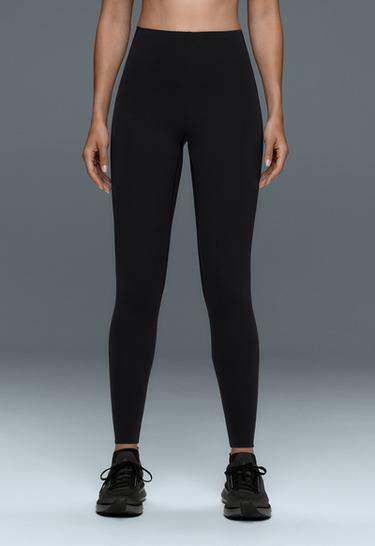 Ankle-length high rise Compressive core control leggings — BLACK 3