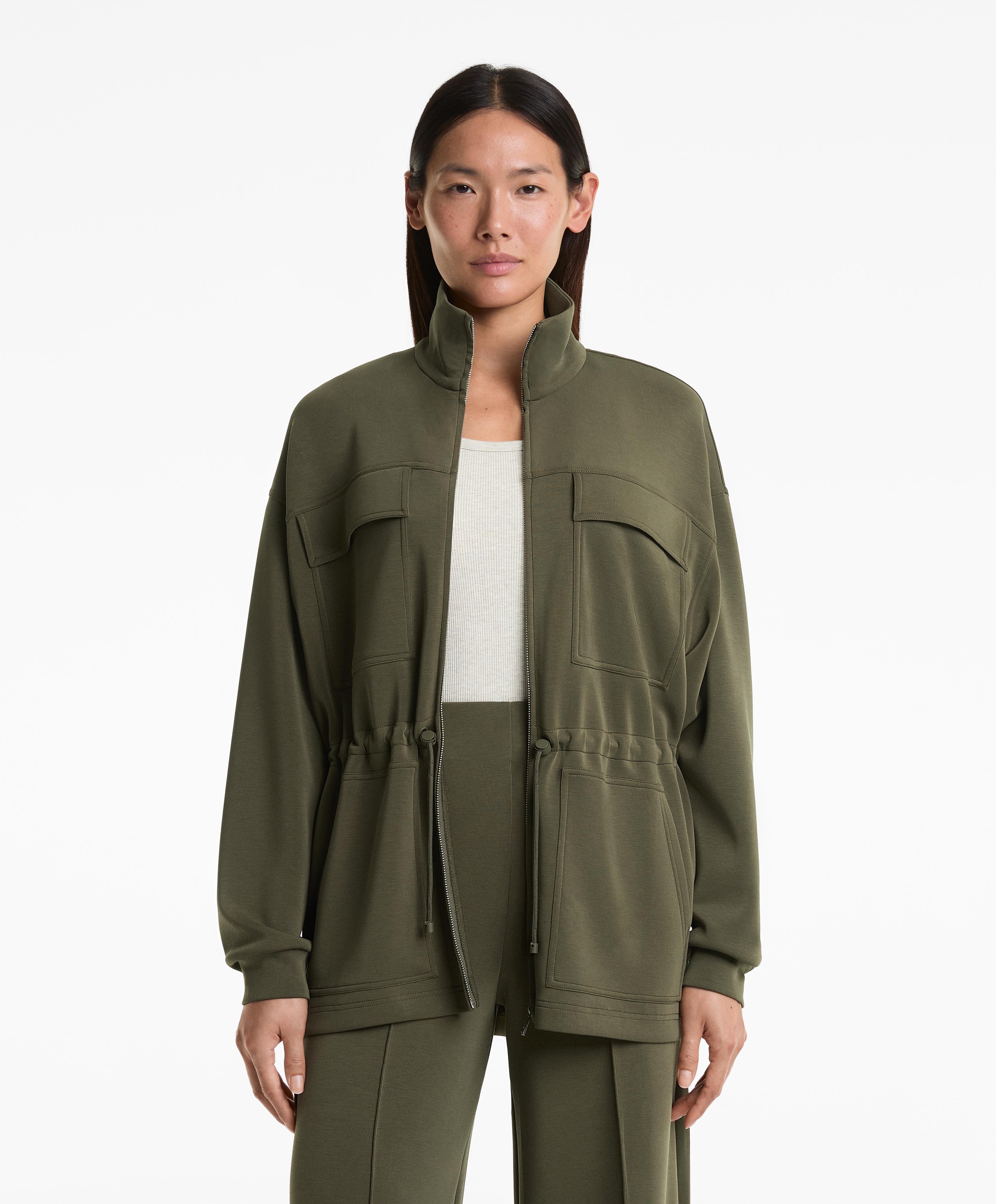 Long jacket with modal and pockets | OYSHO Türkiye