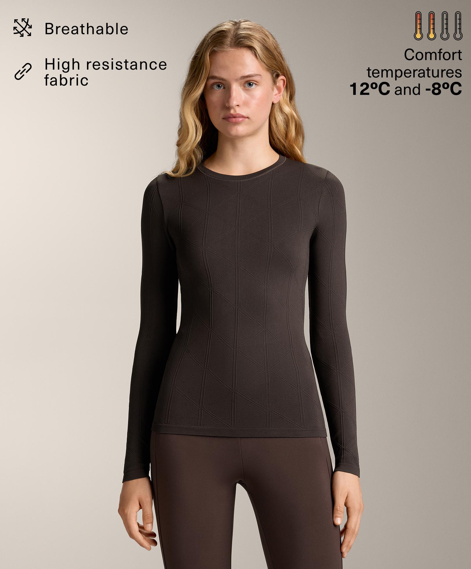 تيشيرت حراري بطبقة أساسية جاكار بدون خياطة - تنزيلات