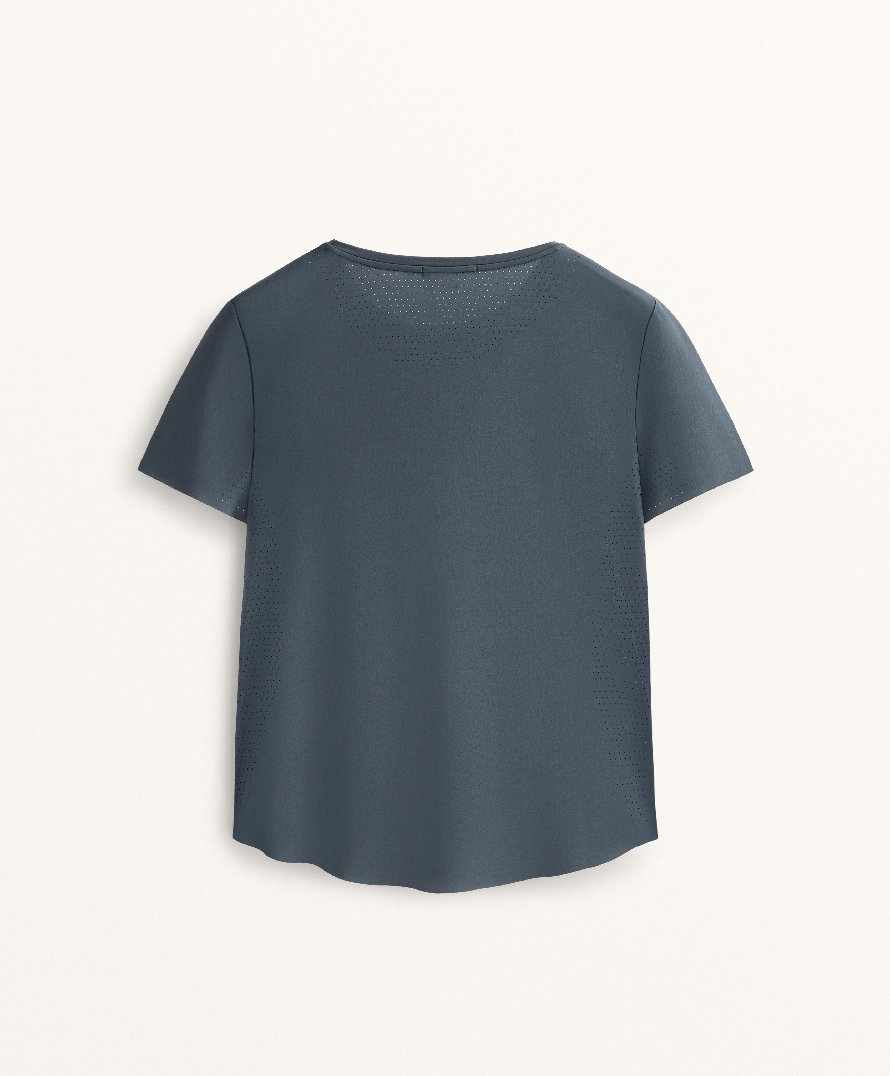 Microperforated short-sleeved technical T-shirt
