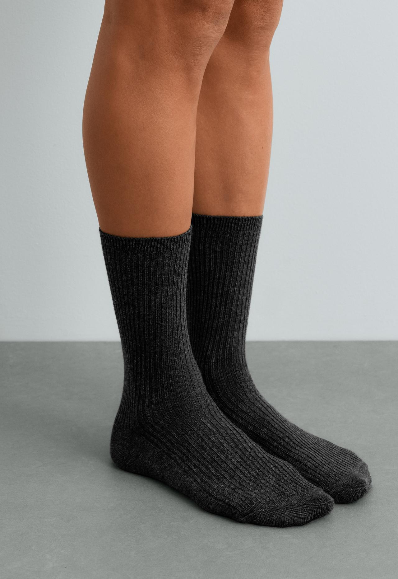 5 pairs of socks Classic with cotton — DARK GREY