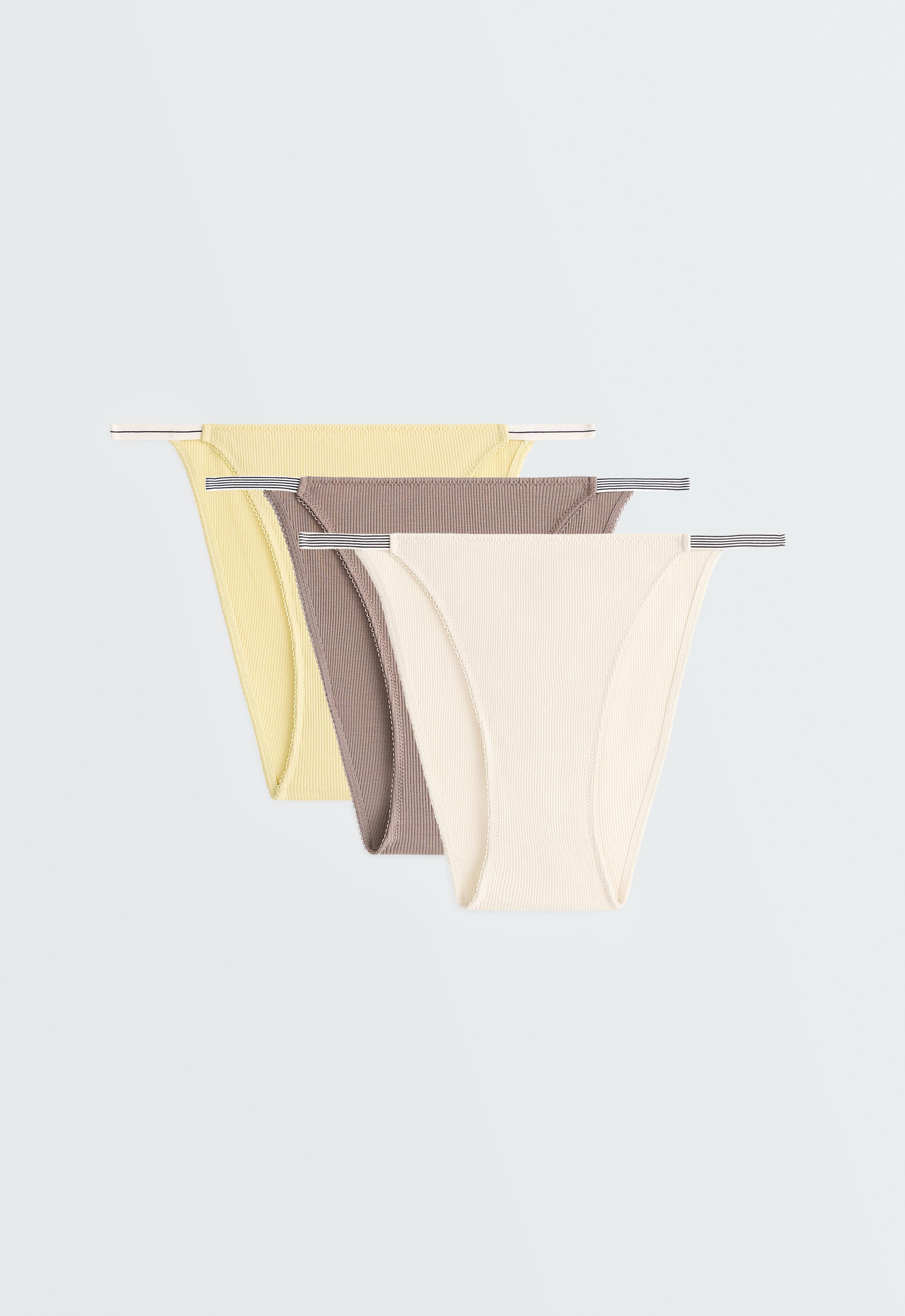 3 rib cotton classic briefs — LIME GREEN