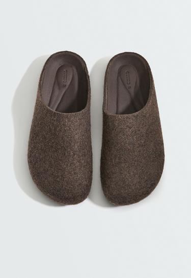 Felt Mule Clog — BROWN 3