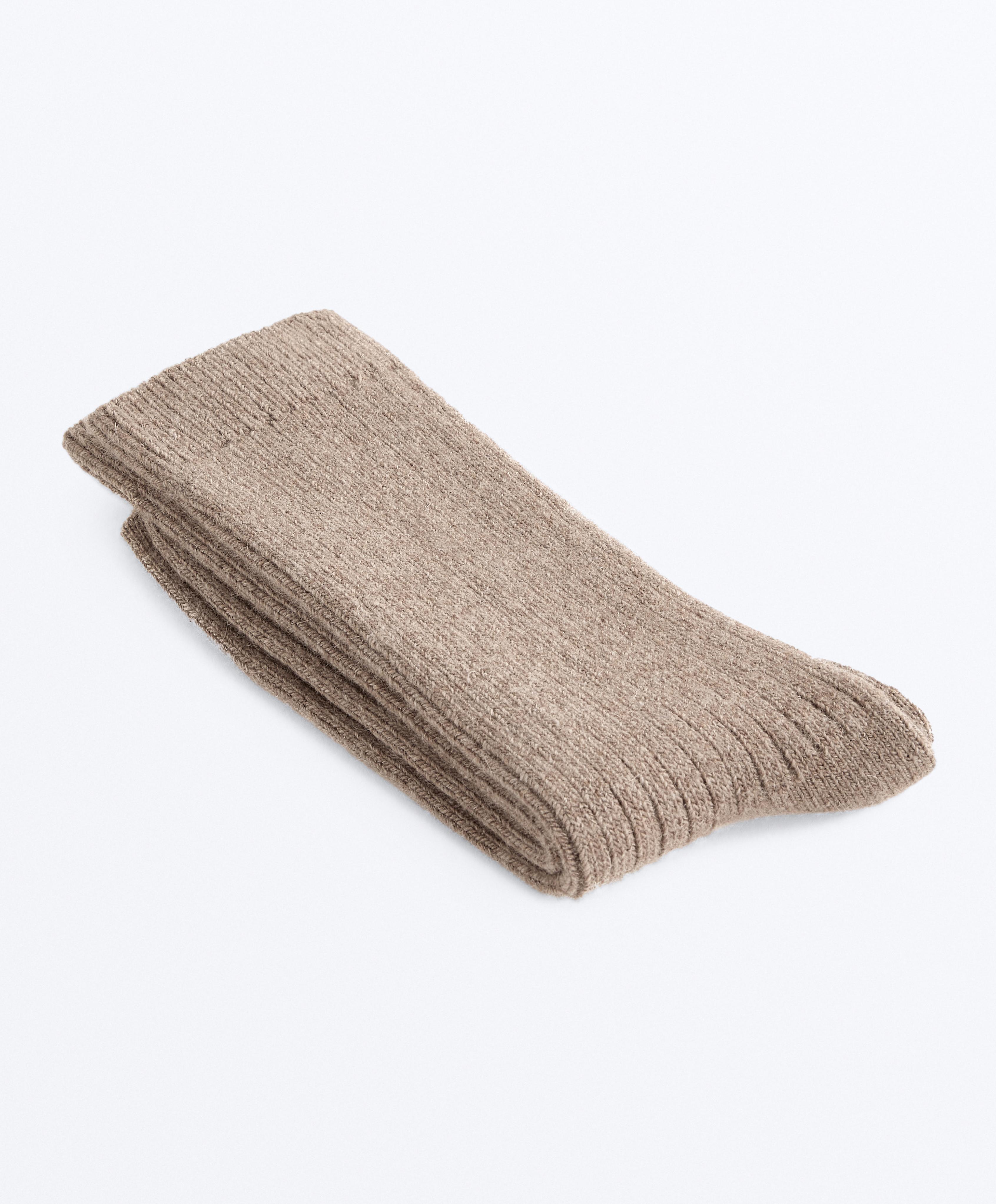 Classic socks 15% cashmere 10% wool — TAN MELANGE