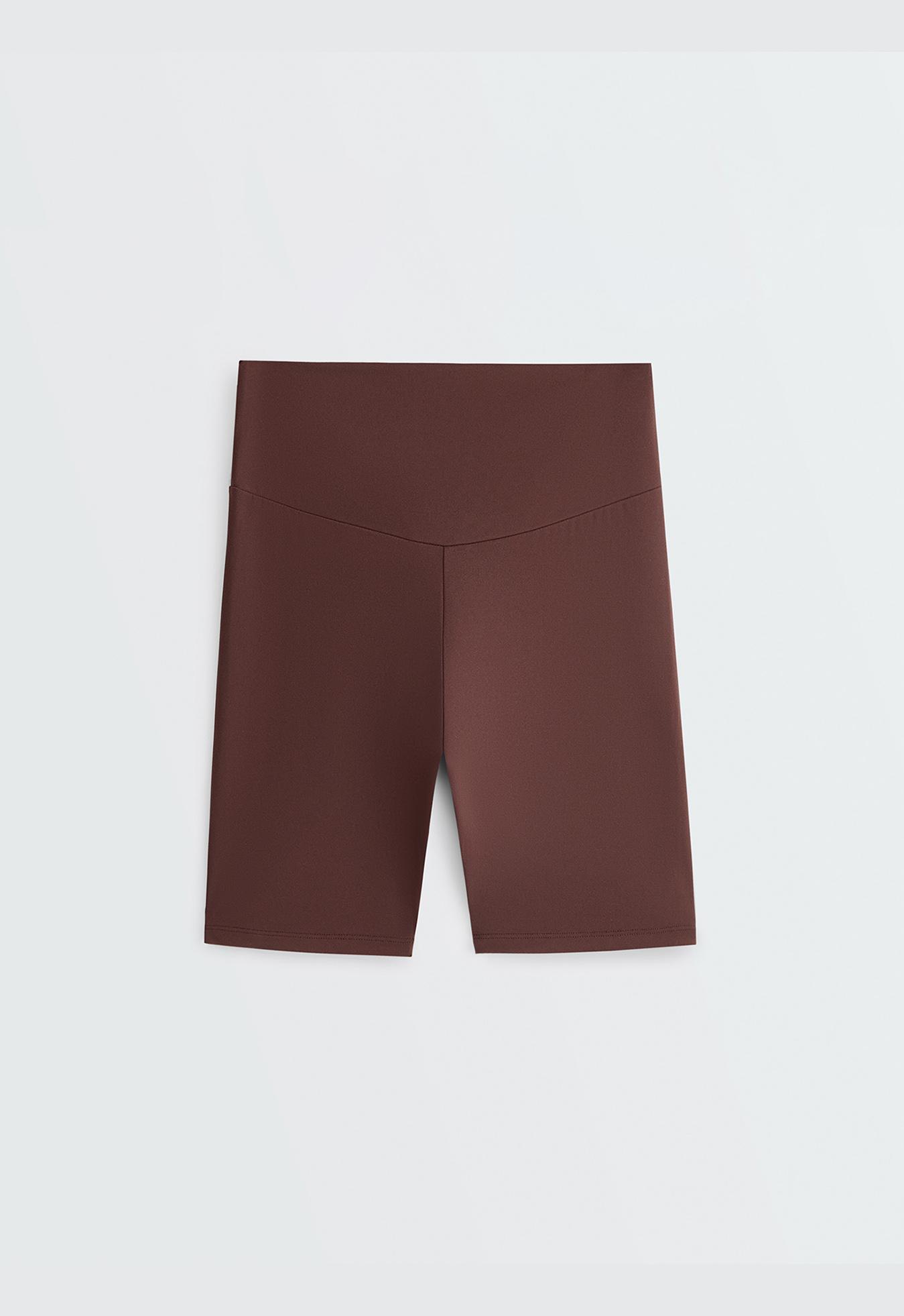 Comfortlux high-rise 20cm biker leggings — CHOCOLATE