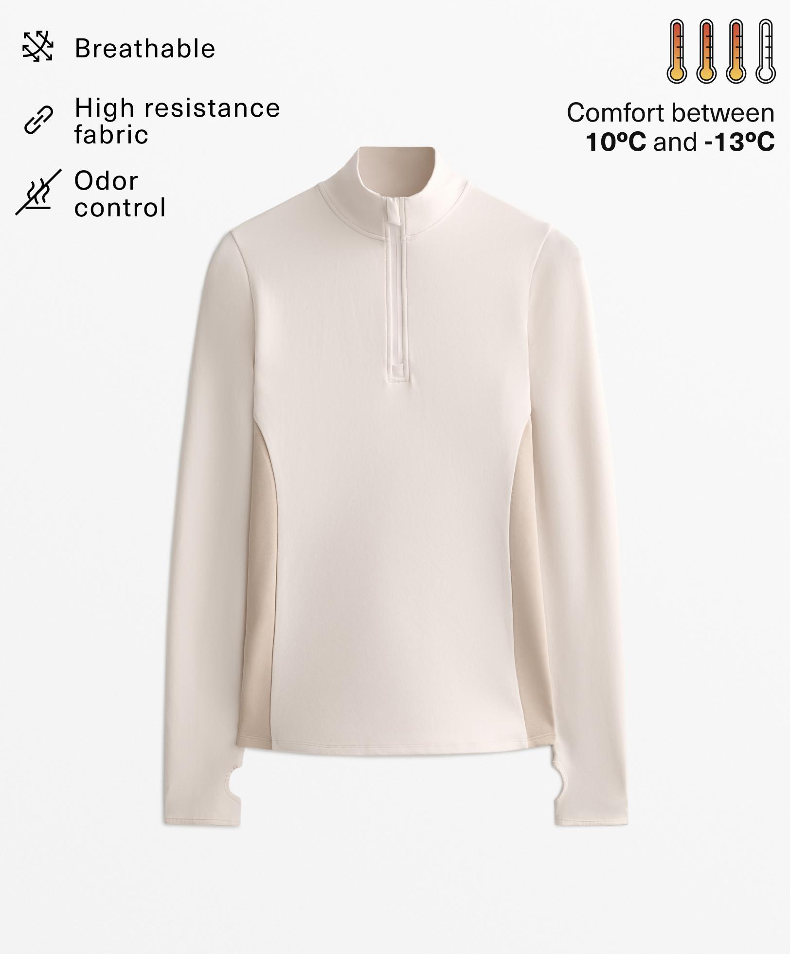 Performance base layers high tech zip top