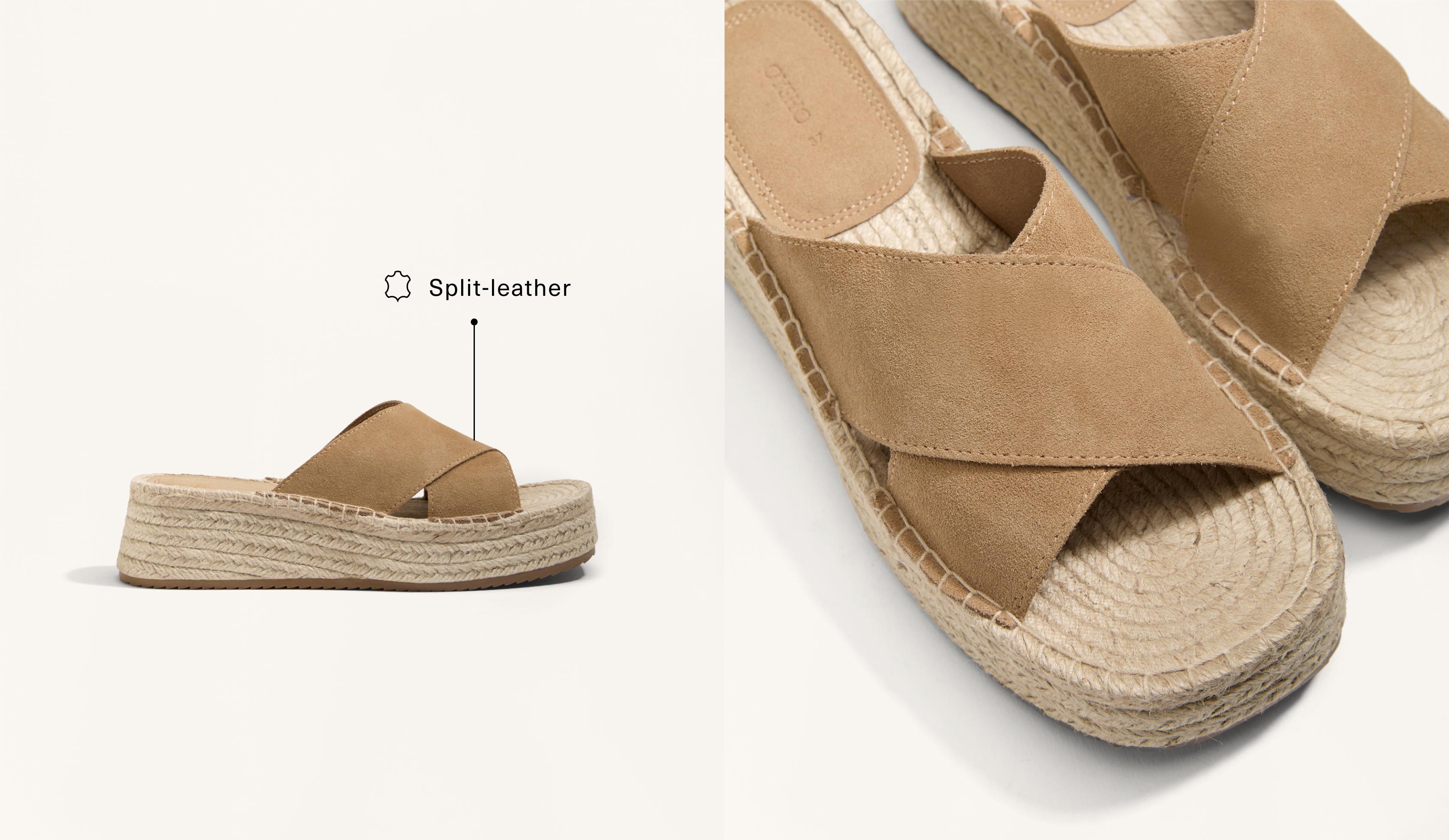 Wildleder-Keilsandalen Wildleder-Keilsandalen