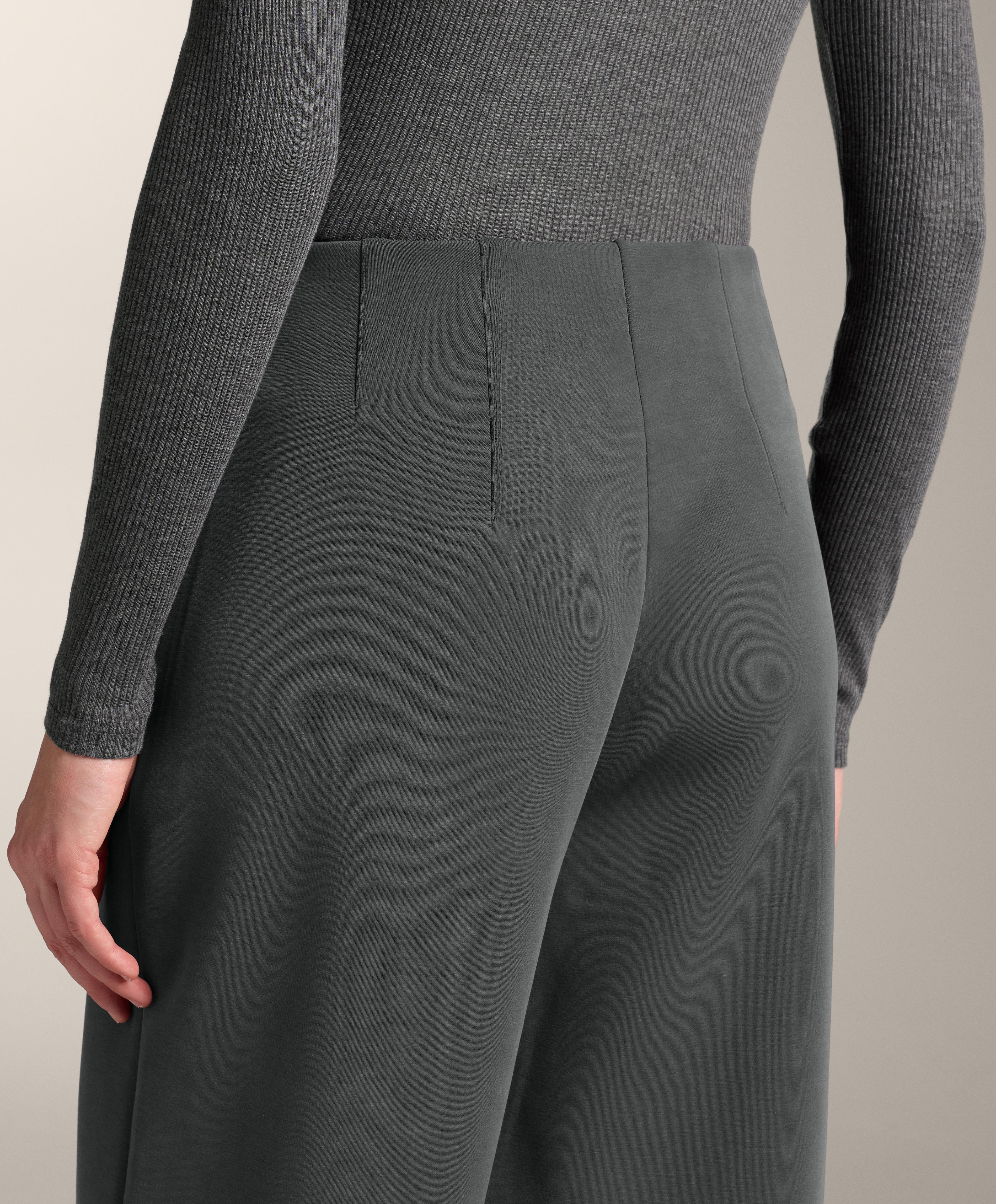 Super high-rise straight-leg trousers with brushed modal - Sale