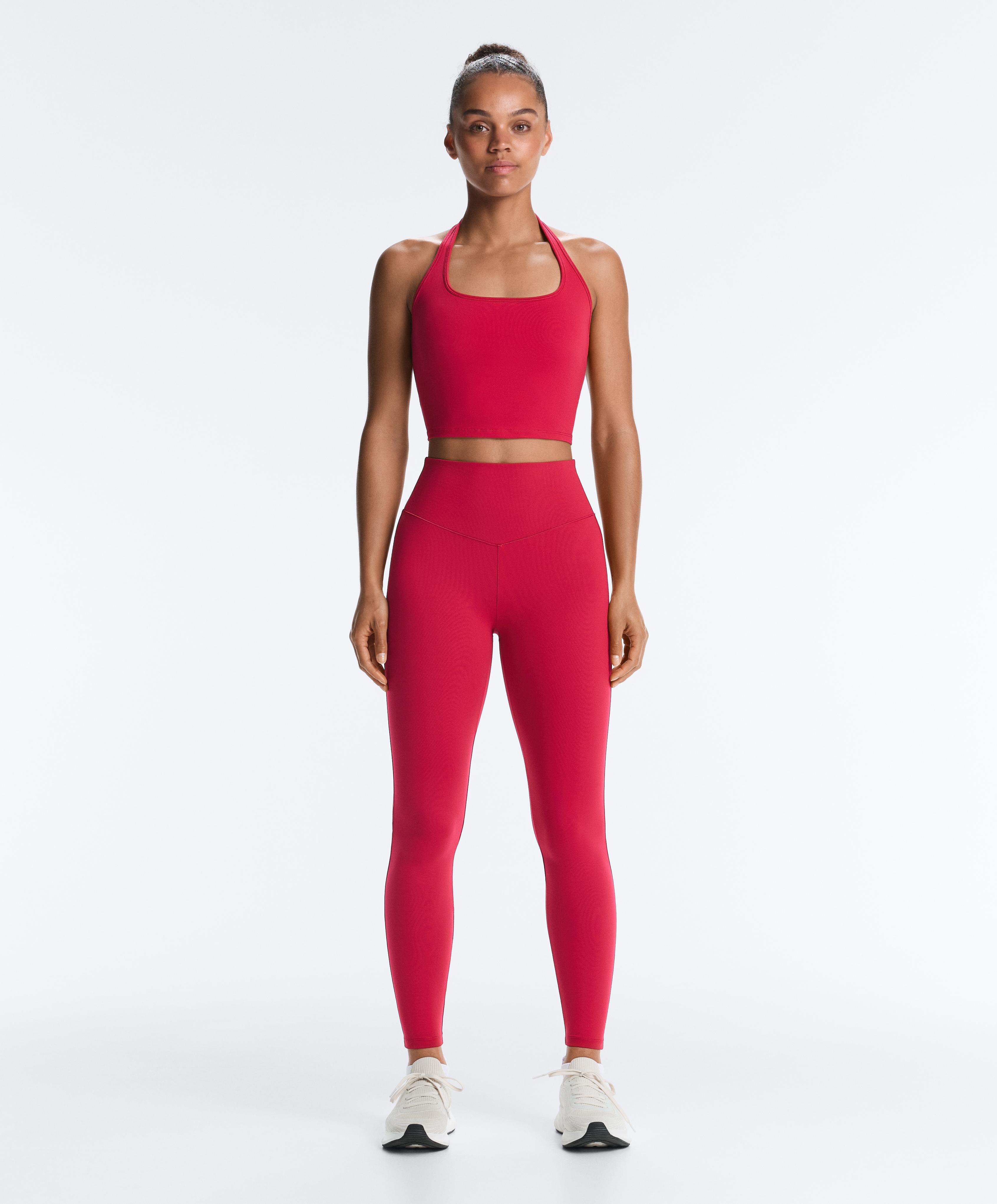 Evermove high-rise ankle-length leggings — RED