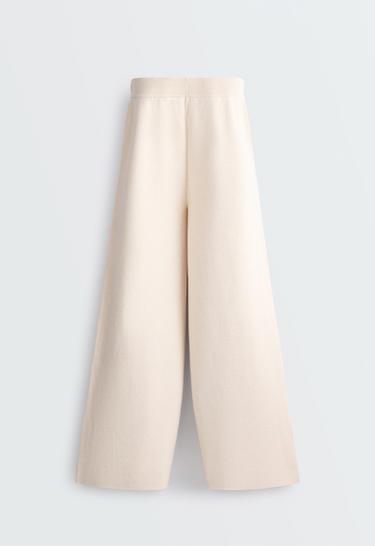 Contrast piping straight-leg trousers — ECRU 6
