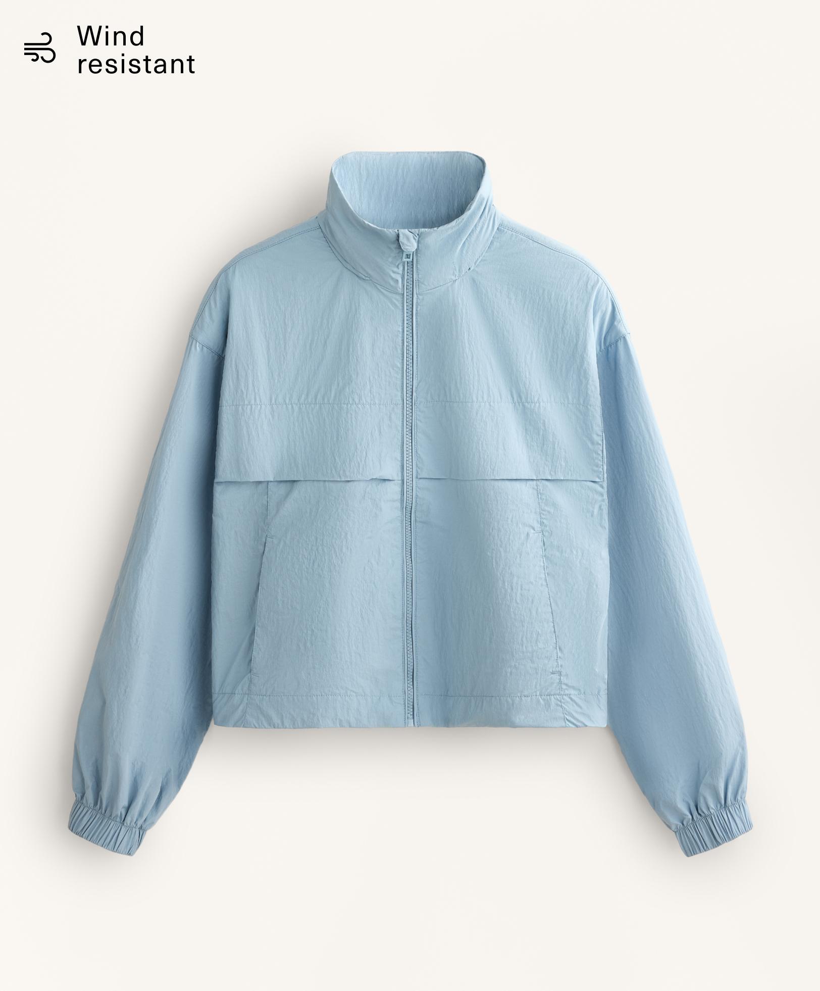 Water-repellent track jacket — SKY BLUE
