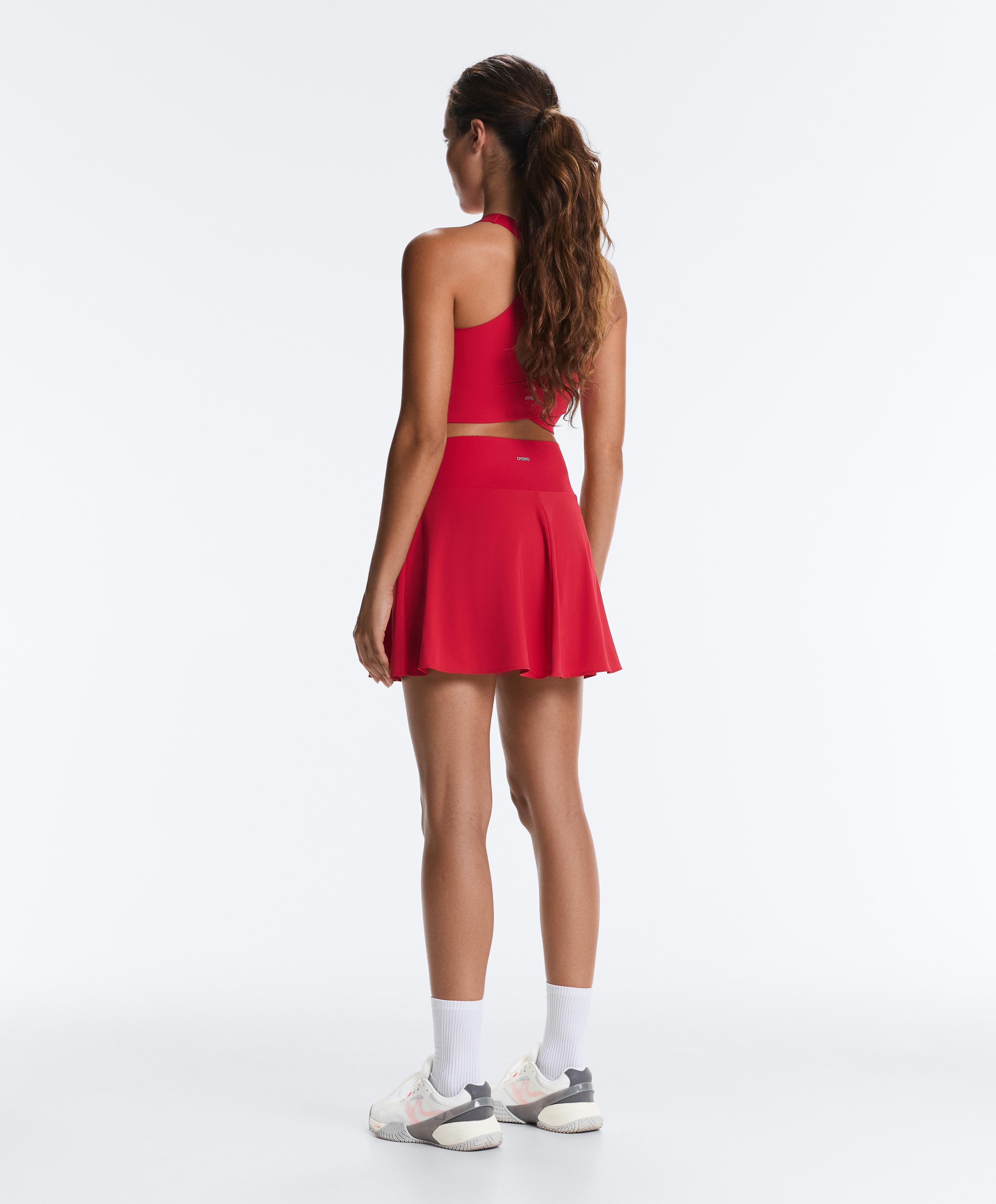 High rise Compressive skirt — RED