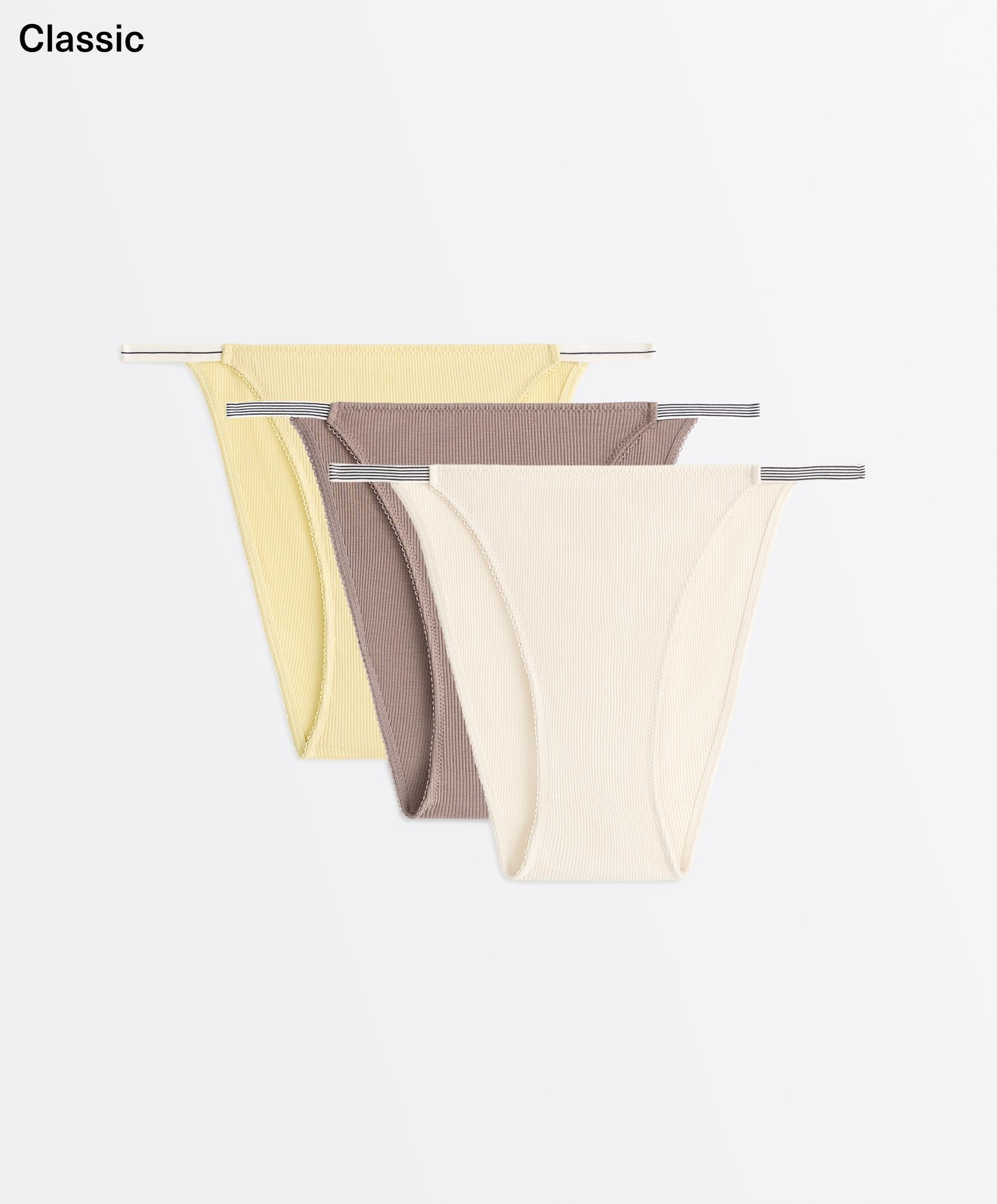 3 rib cotton classic briefs — LIME GREEN