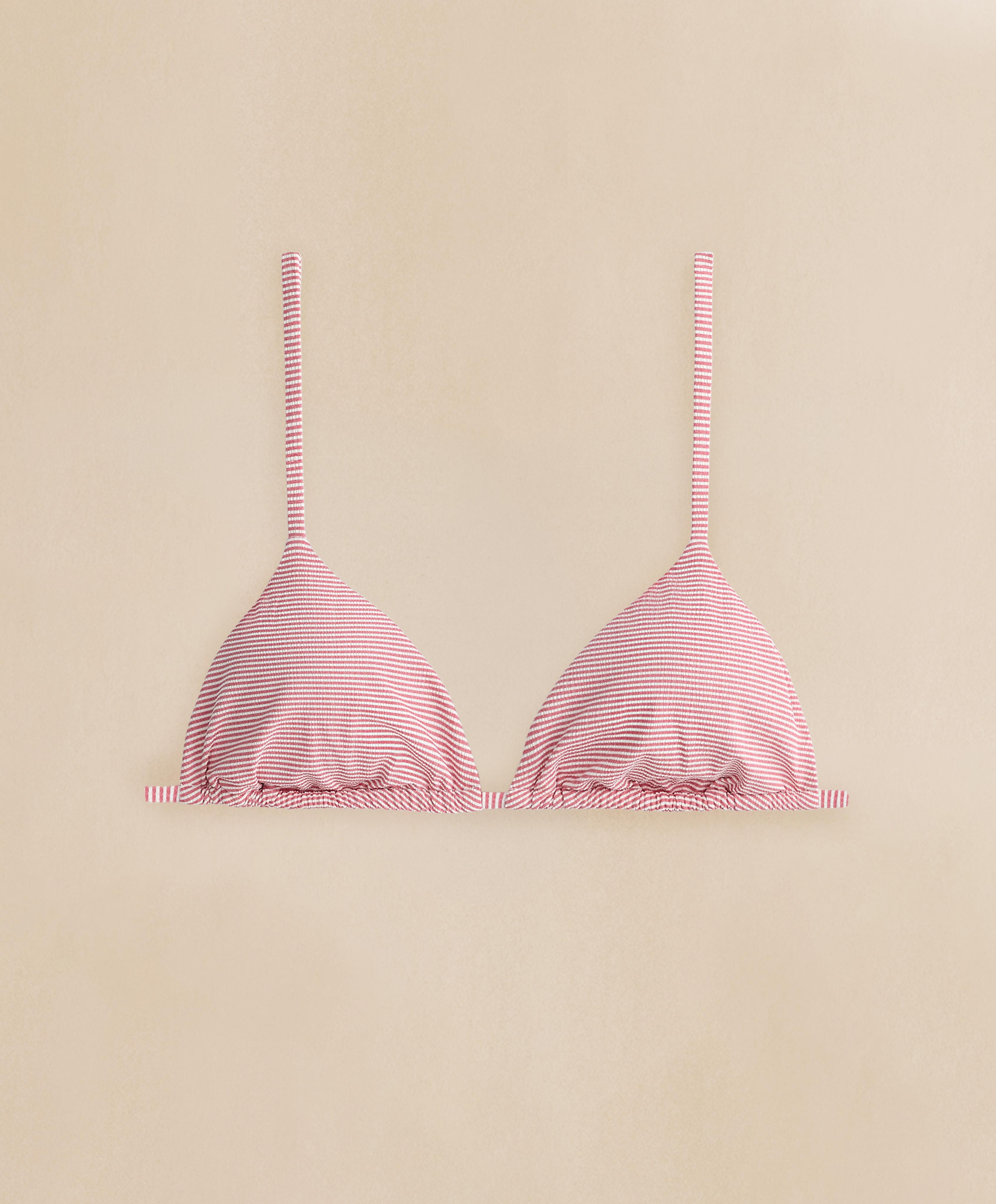 Stripe triangle bikini top