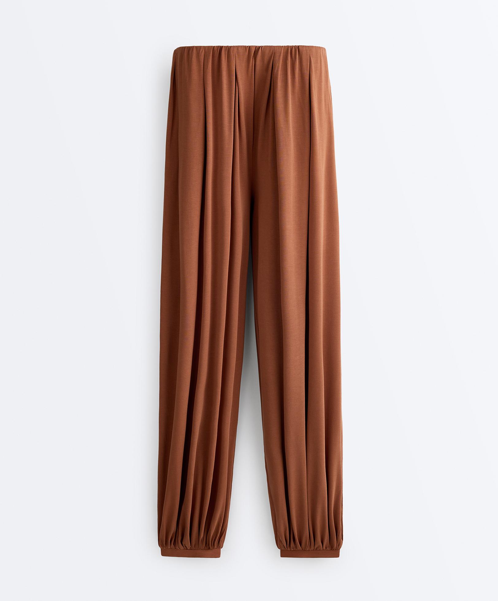 Modal blend Balloon trousers — TERRACOTTA