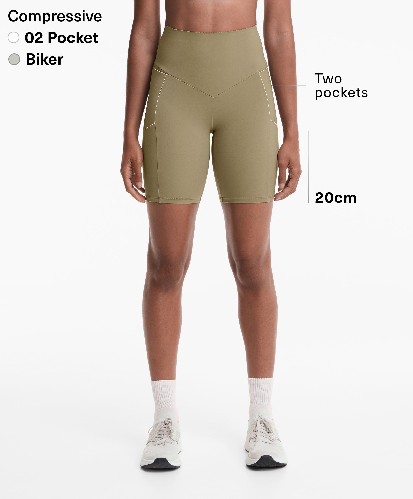 Compressive pocket high rise 20cm cycle leggings