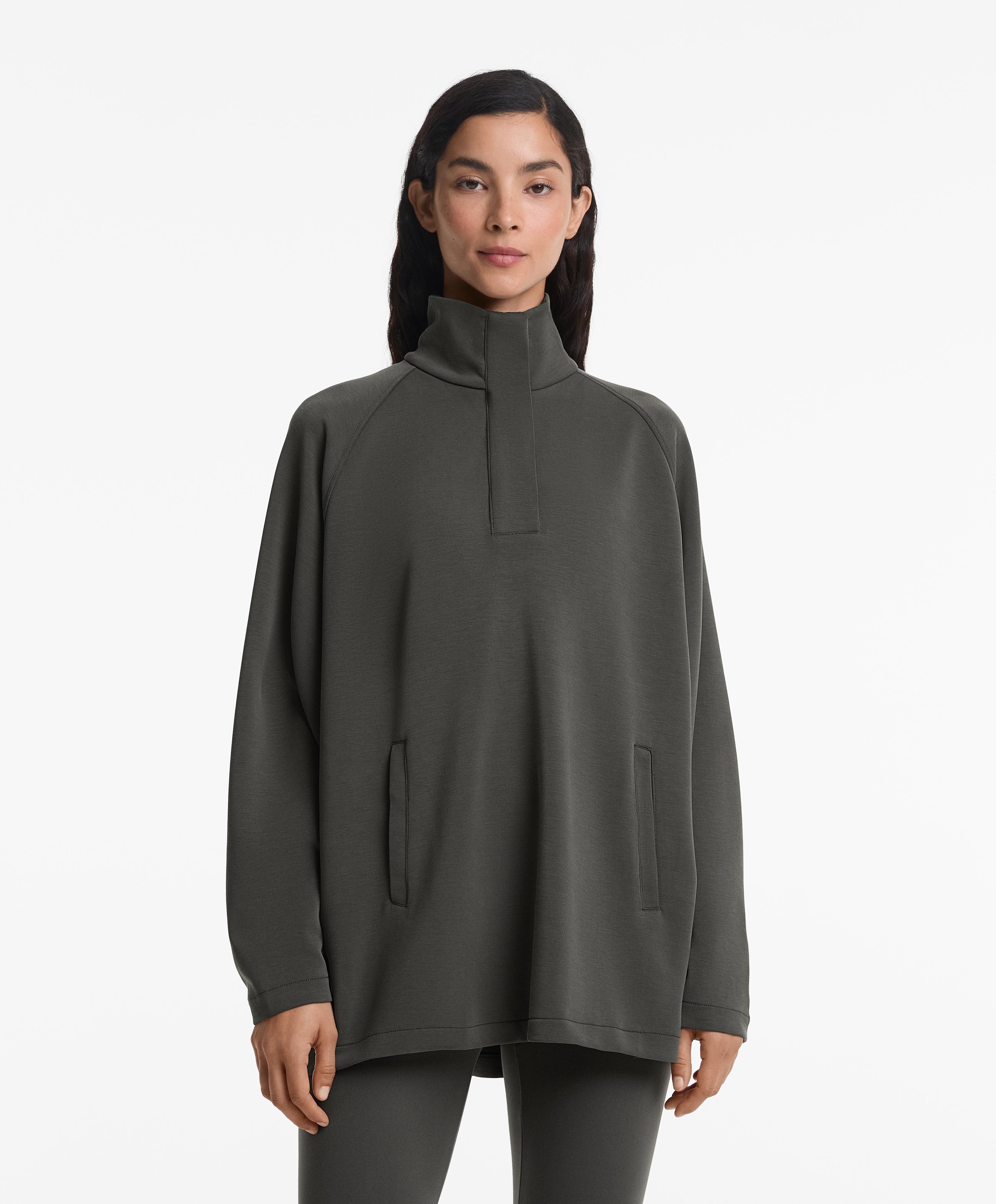 Sweat-shirt à pli au dos en modal doux au toucher Sweat-shirt à pli au dos en modal doux au toucher