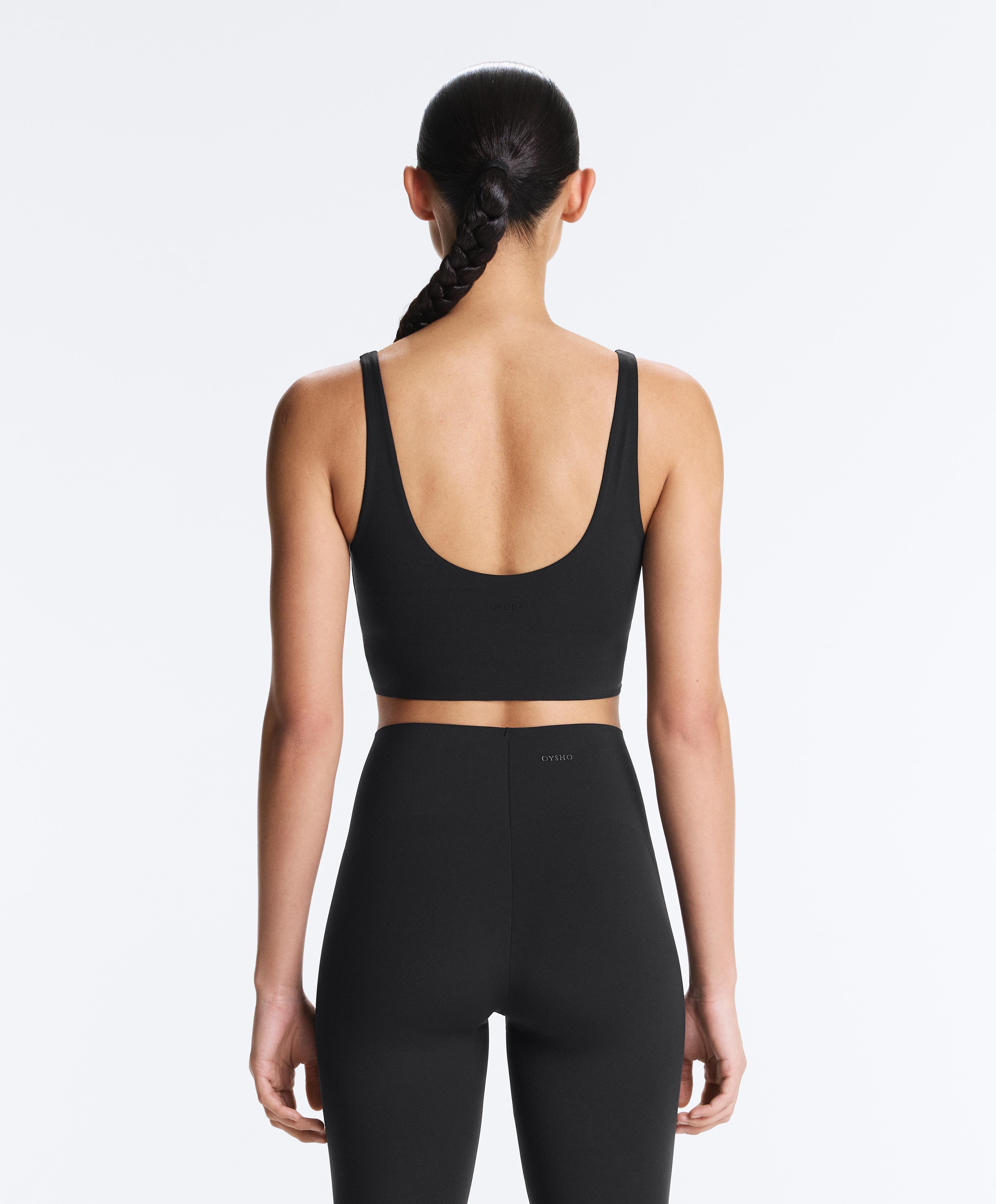 Light Touch crossover tank top — BLACK
