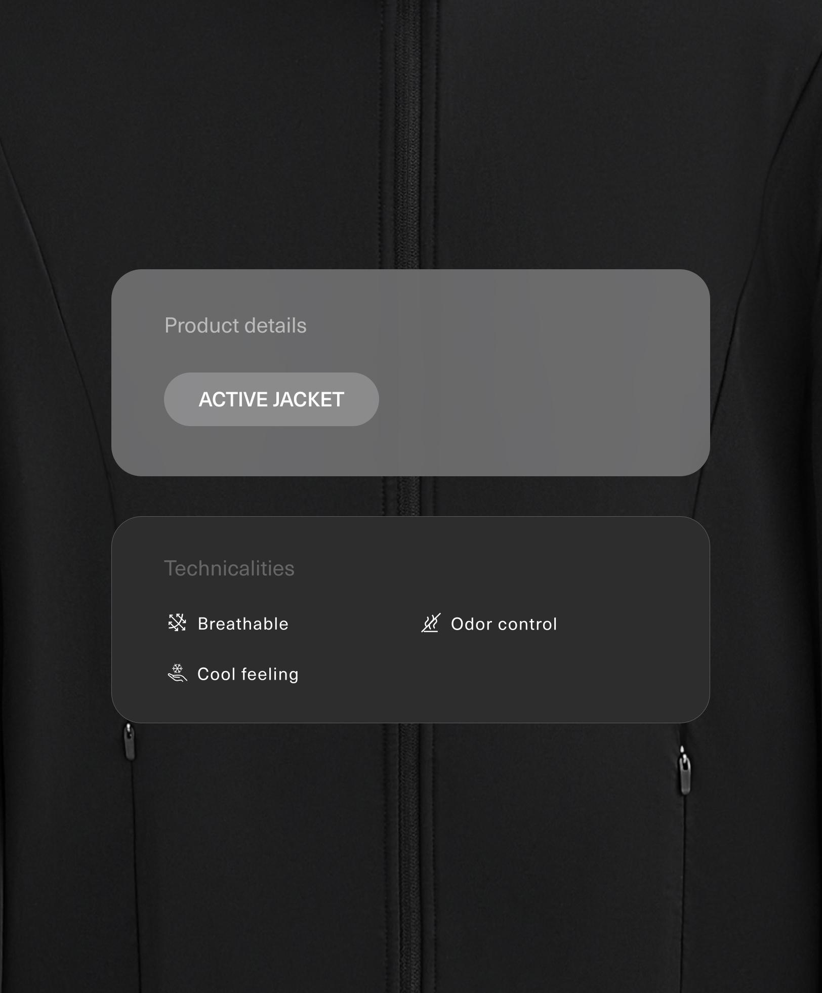 Veste technique toucher frais