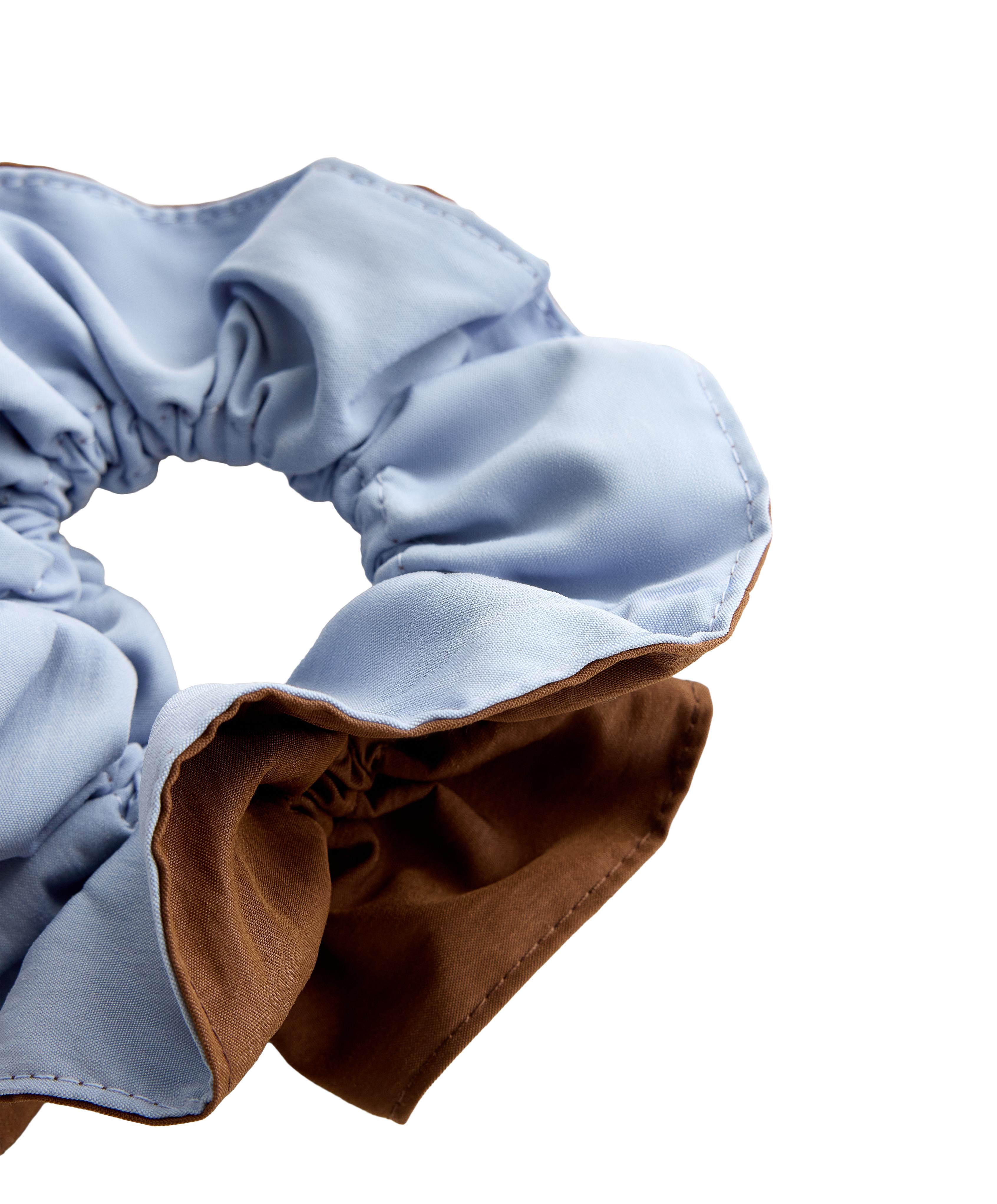 Two-tone maxi scrunchie — MID-BLUE