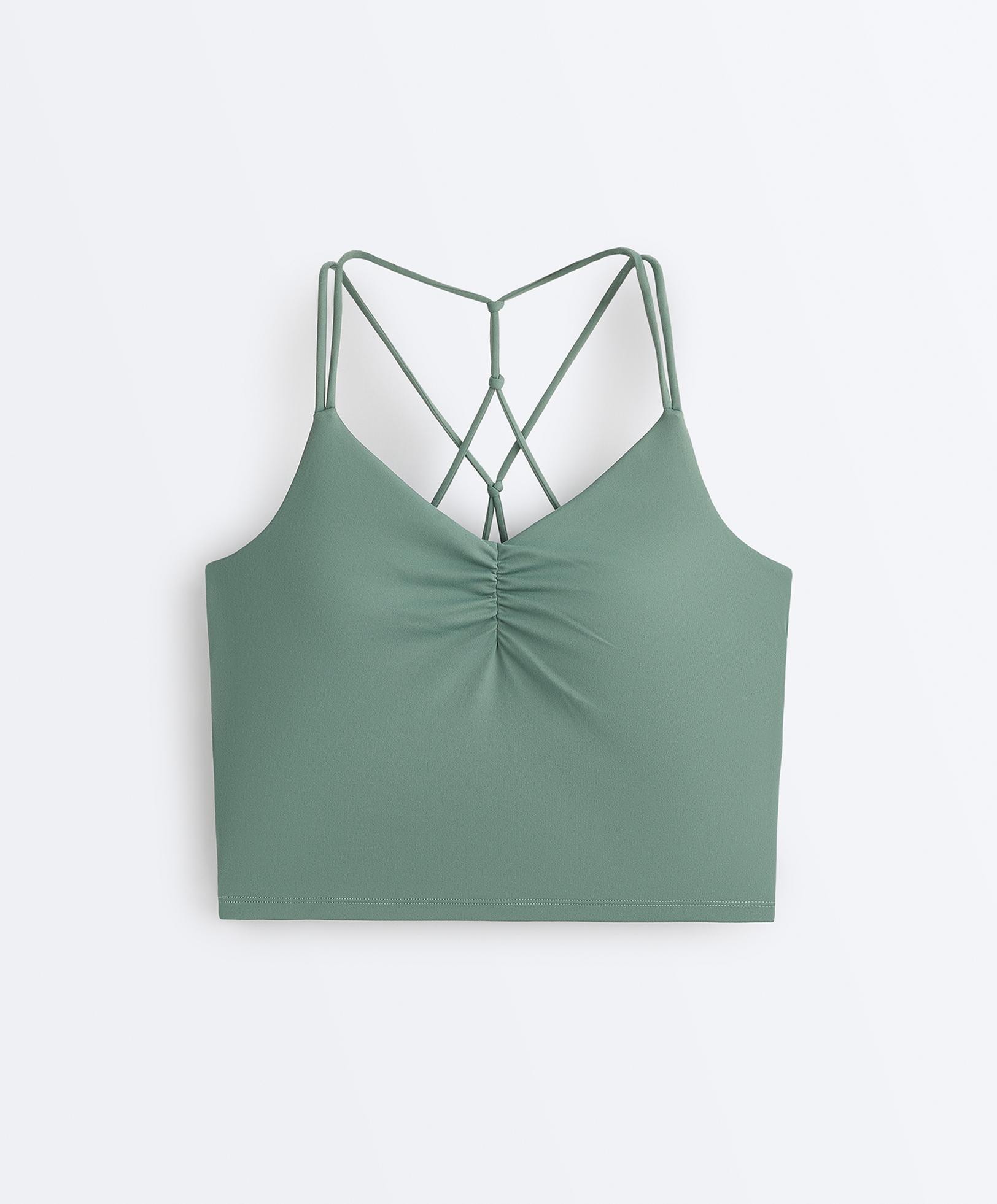 Comfortlux crossover strap tank top — GREEN