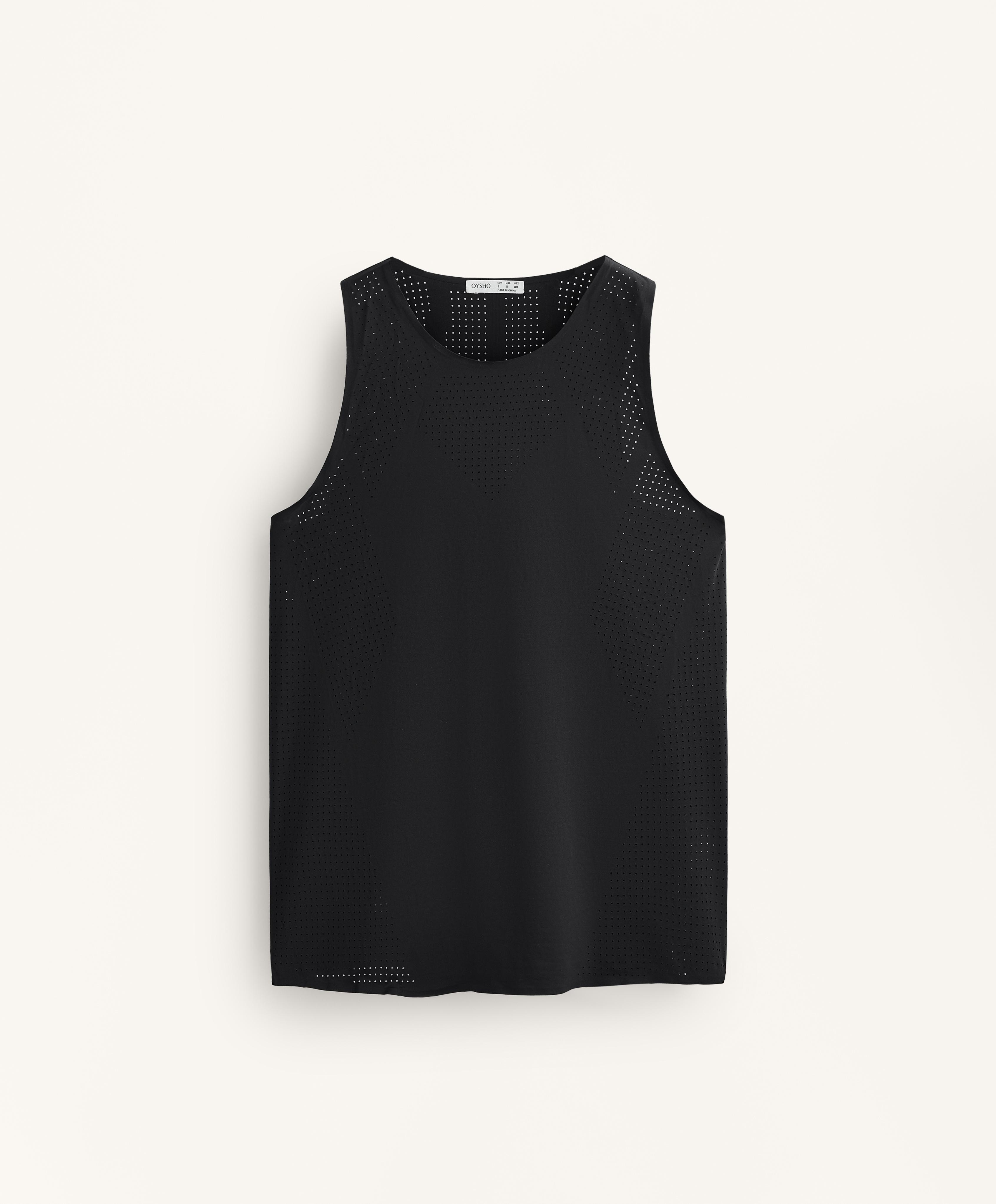 Microperforated technical sleeveless T-shirt | OYSHO United