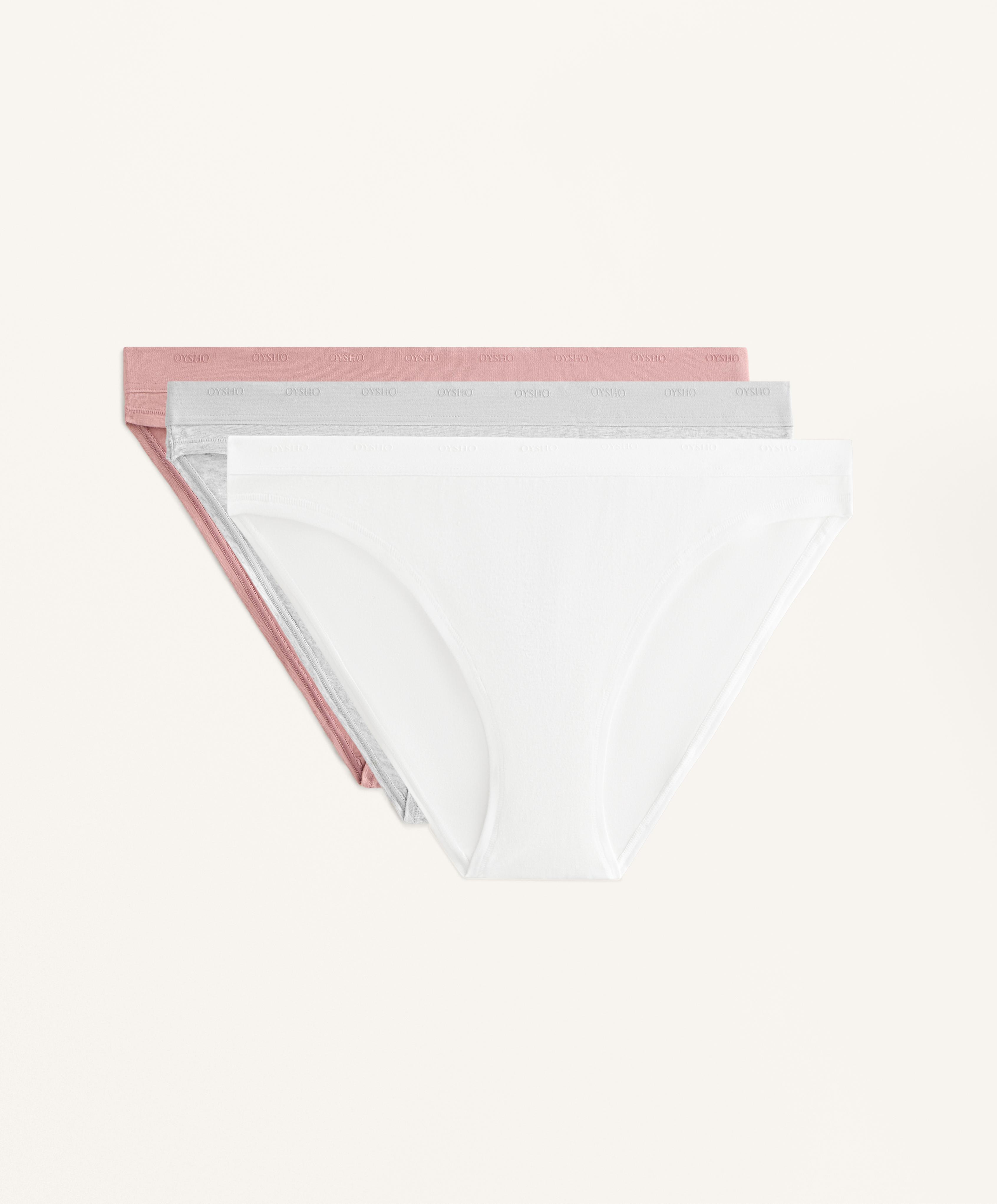 3 culottes classiques mélange coton logo