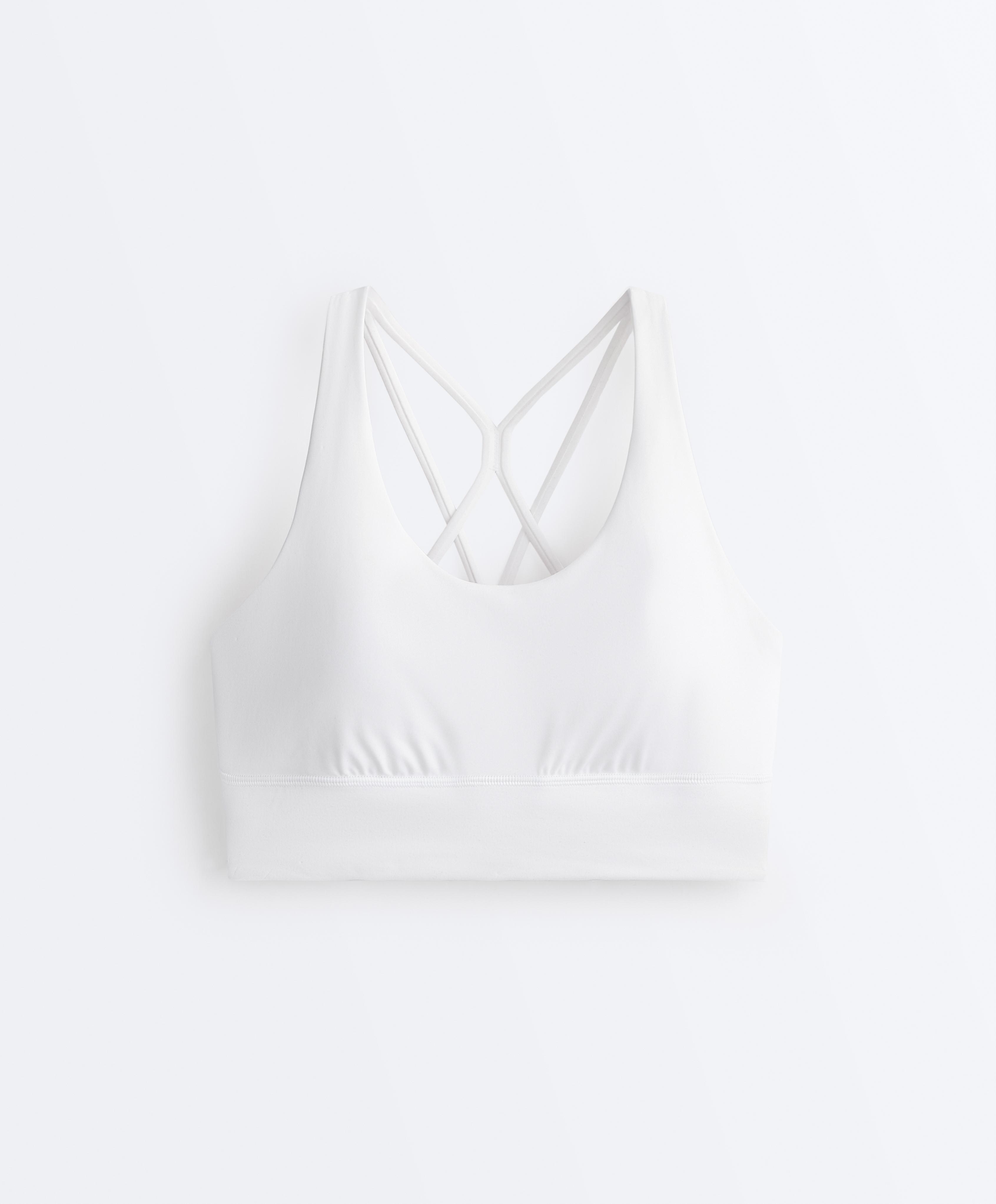 Medium-support Comfortlux sports bra with cups — WHITE 
