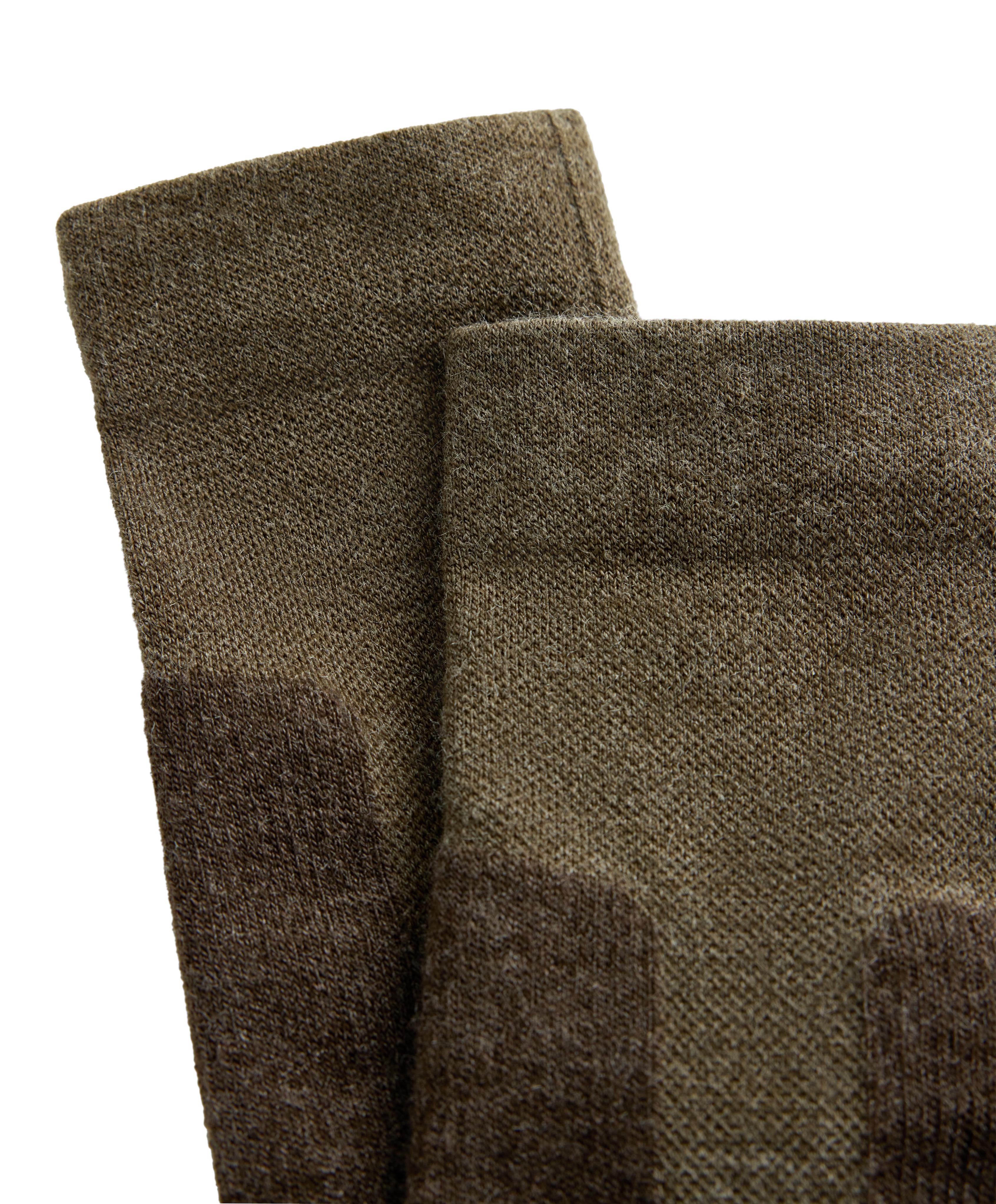WOOLMARK® wool blend long ski socks — BROWN