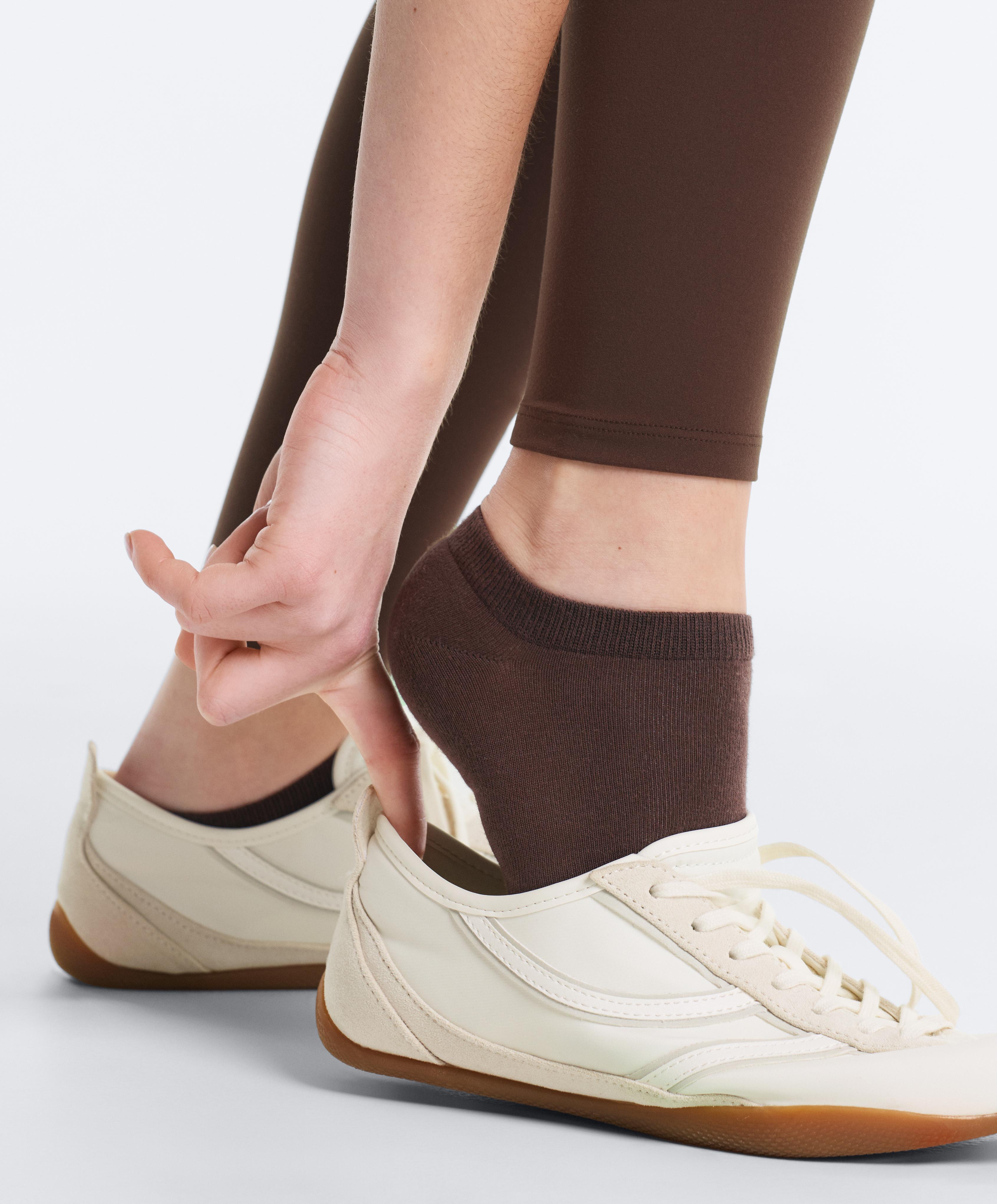5 pairs of cotton blend sneaker socks — WASHED ROSE