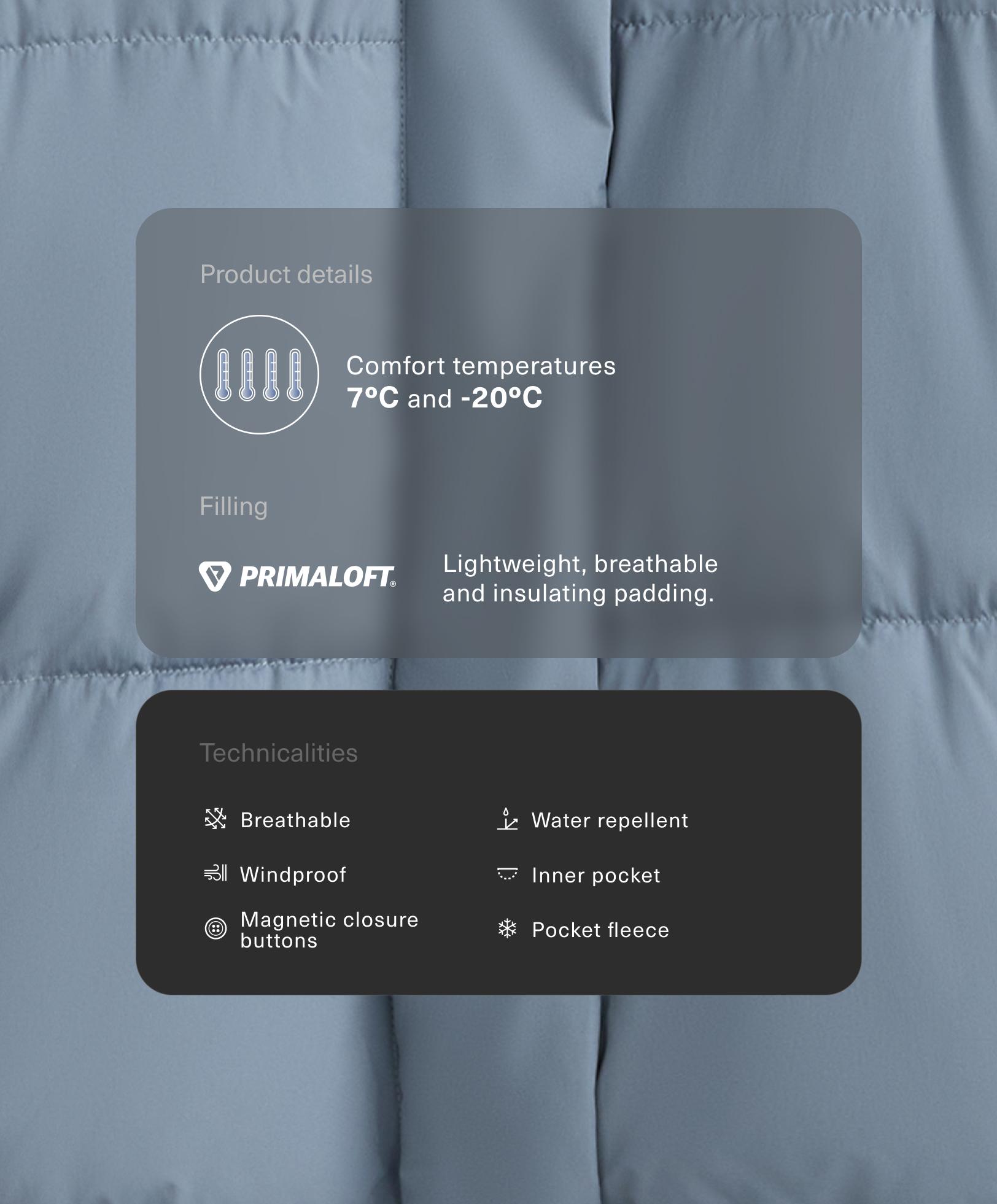 Waterafstotend gewatteerd jack Primaloft® Waterafstotend gewatteerd jack Primaloft®