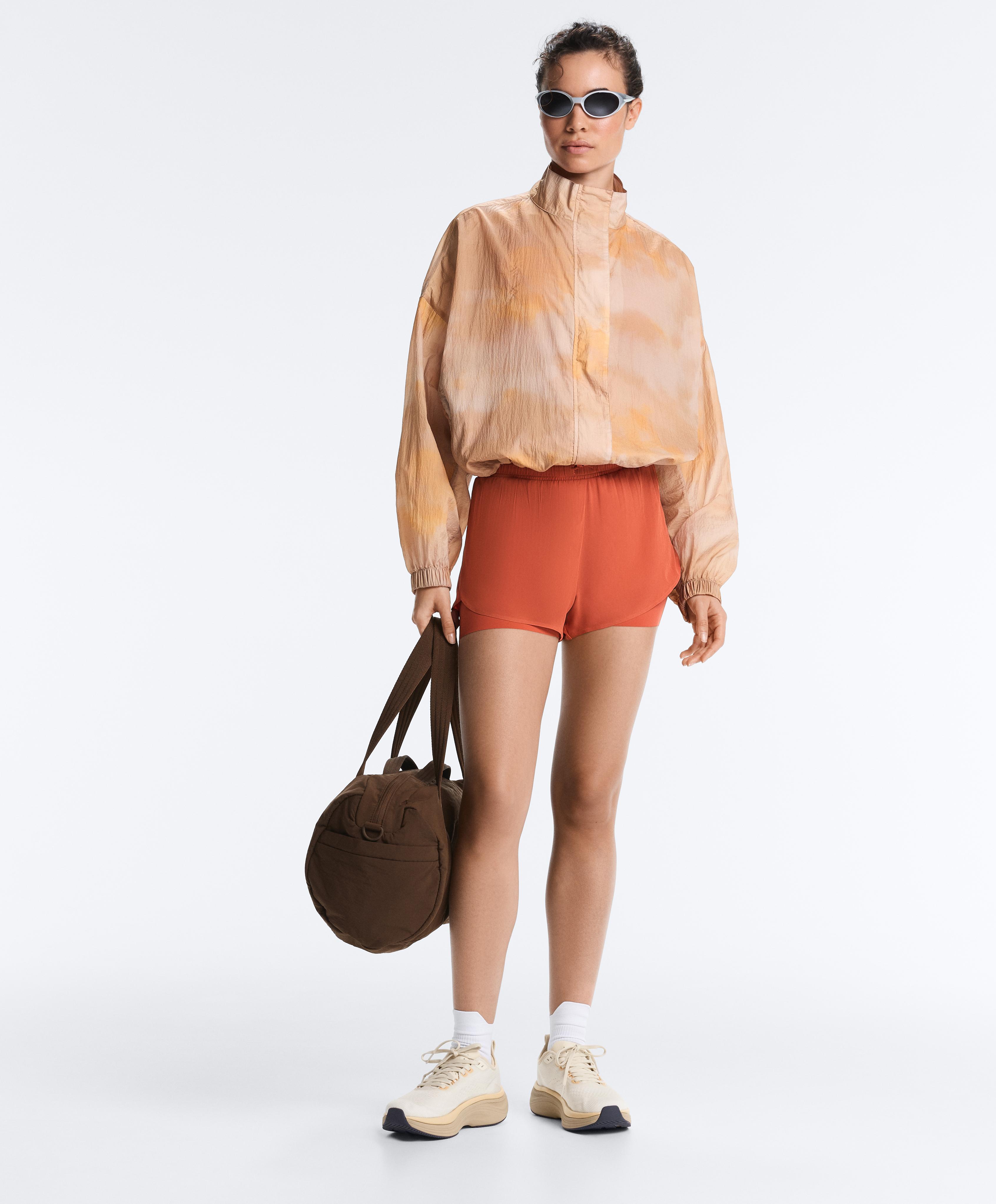 Light Touch 2-in-1 mid-rise shorts — TERRACOTTA