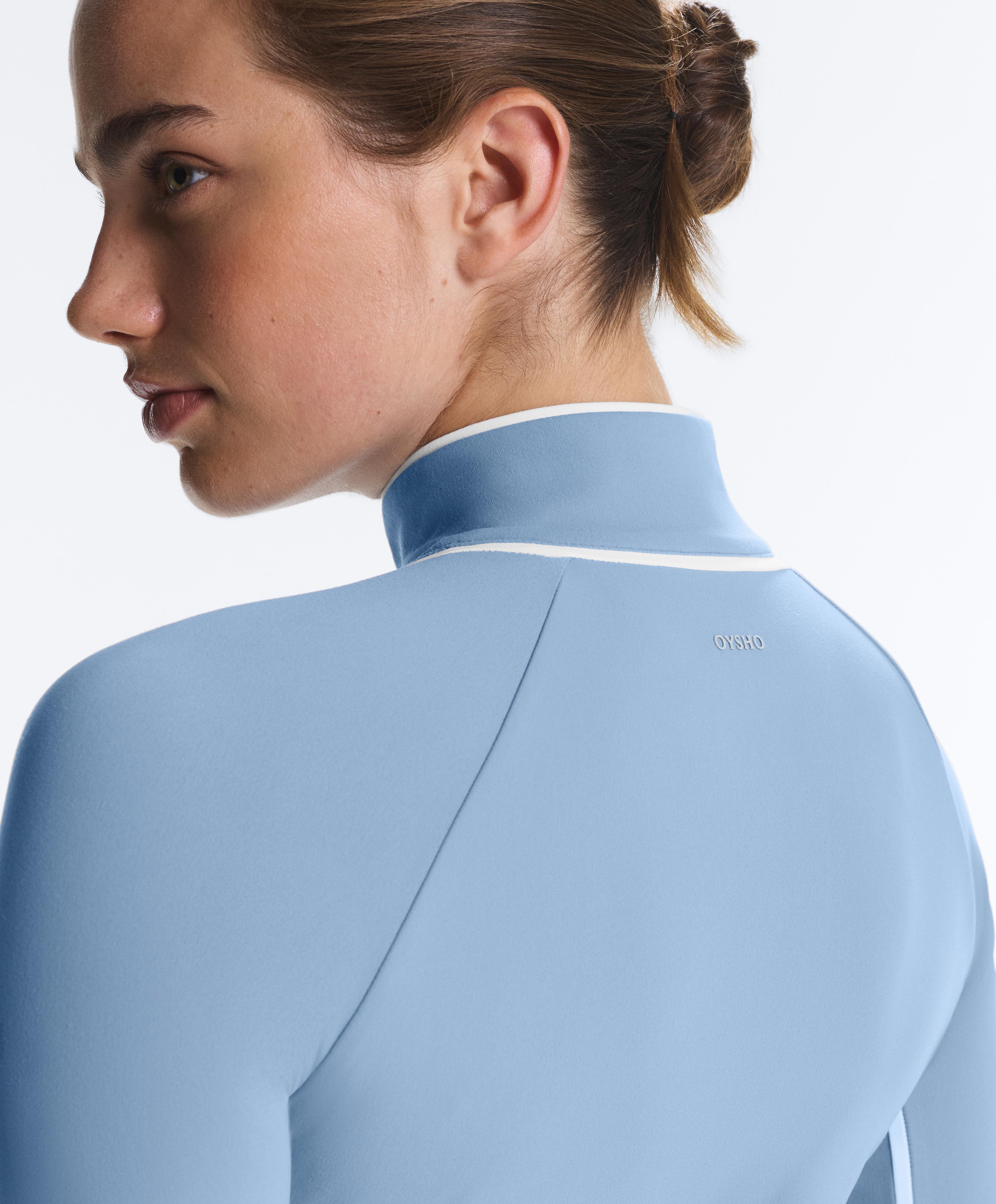 Light warm piping technical jacket — BLUE